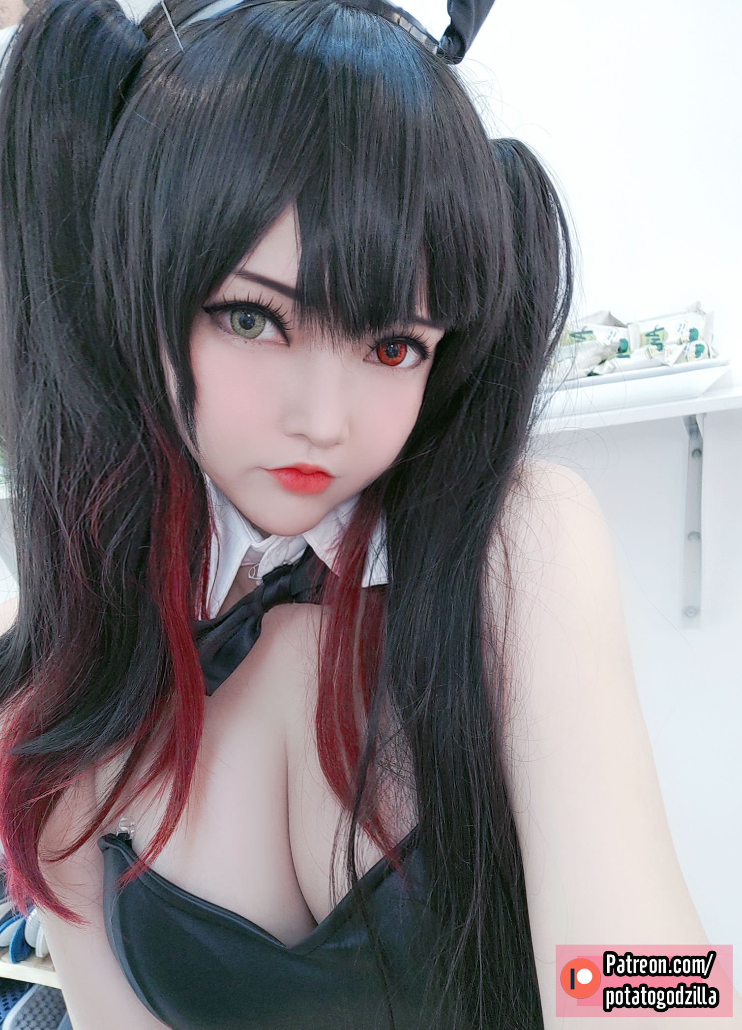 [COS福利] Coser小姐姐Potato Godzilla - Kurumi Tokisaki Bunny Girl第11张