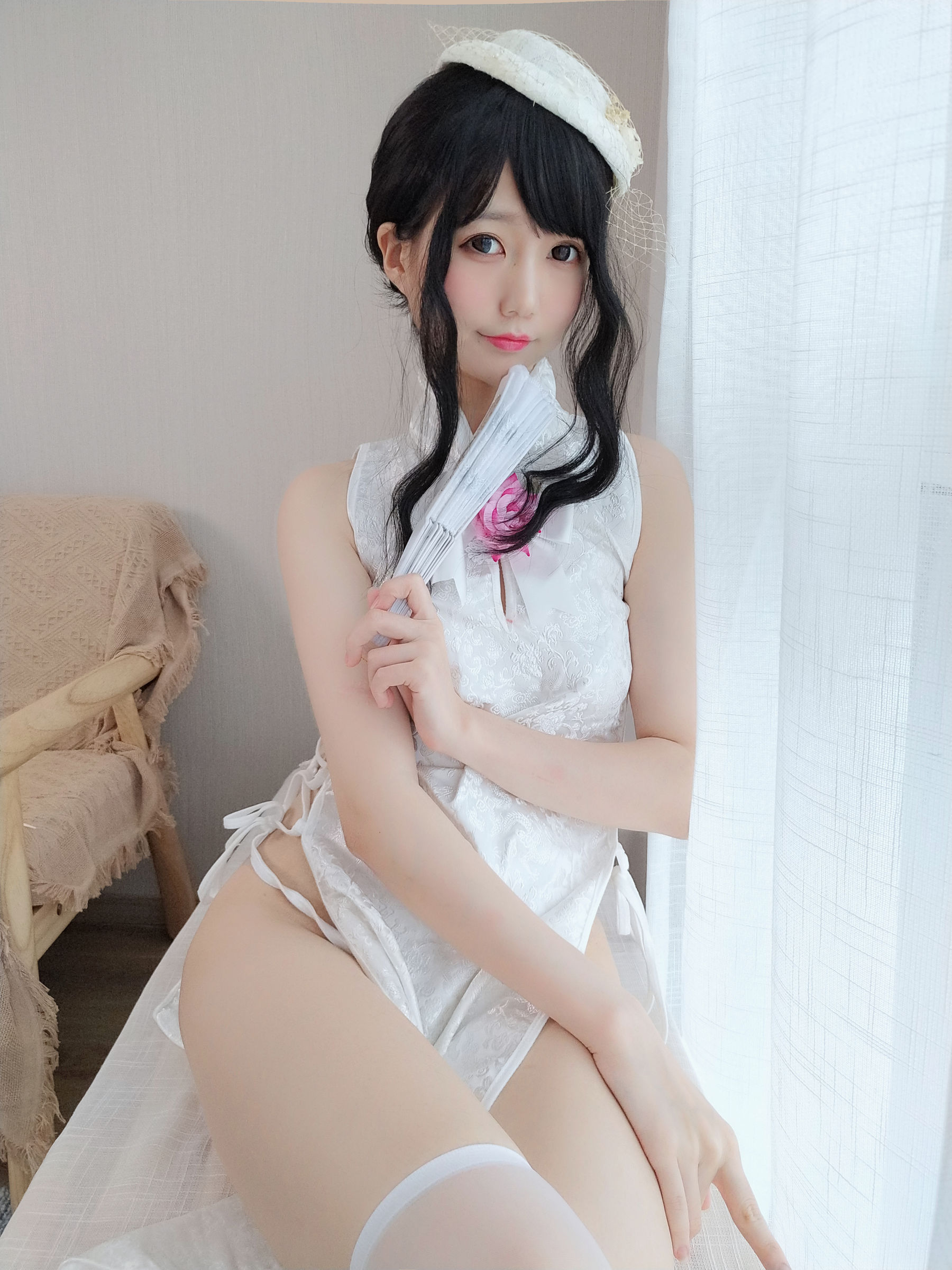 [COS福利] NAGISA魔物喵[fantia] - 純白のチャイナドレス第8张