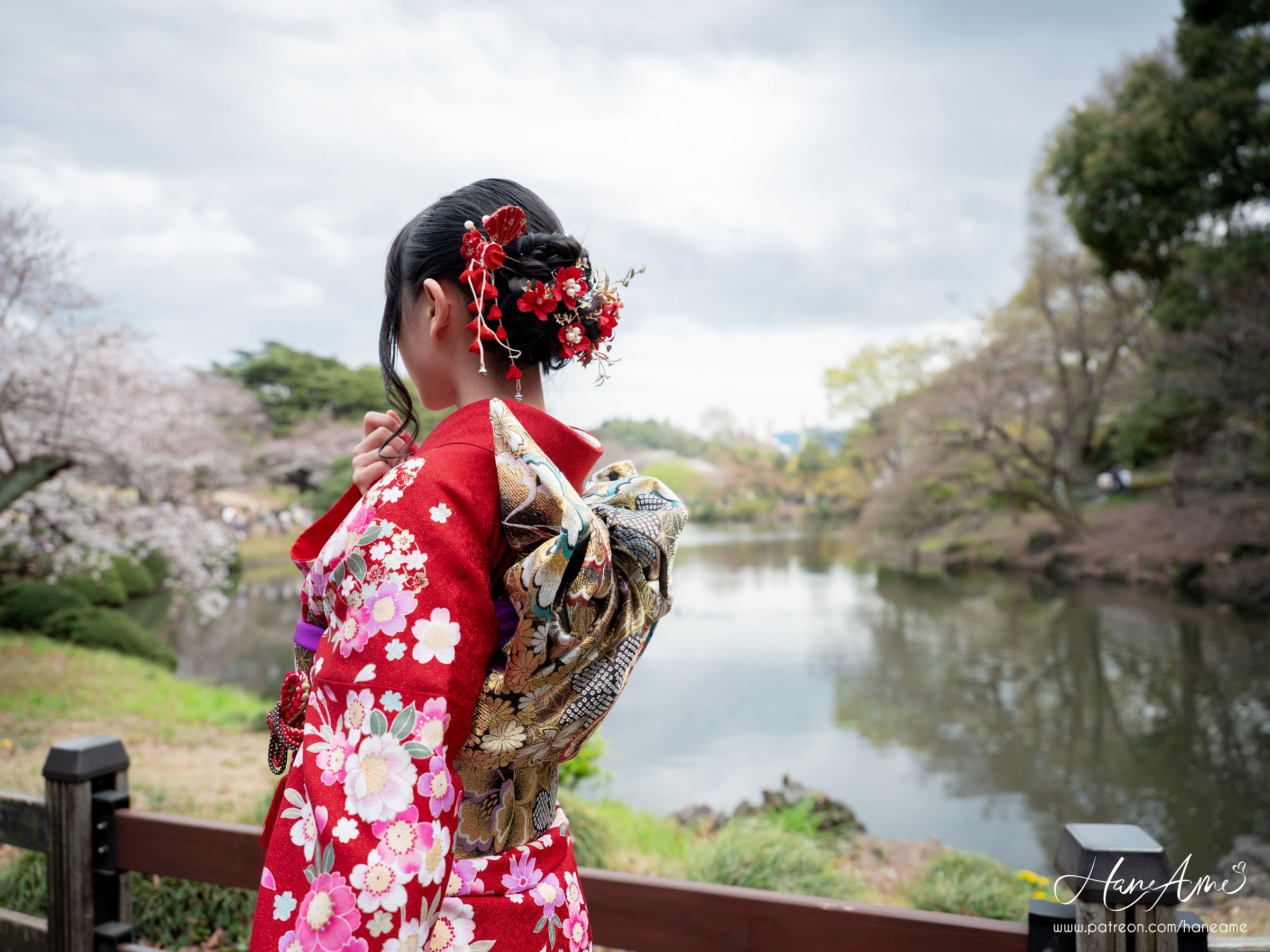 [COS福利] Hane Ame 雨波 - 赤紅和服第7张