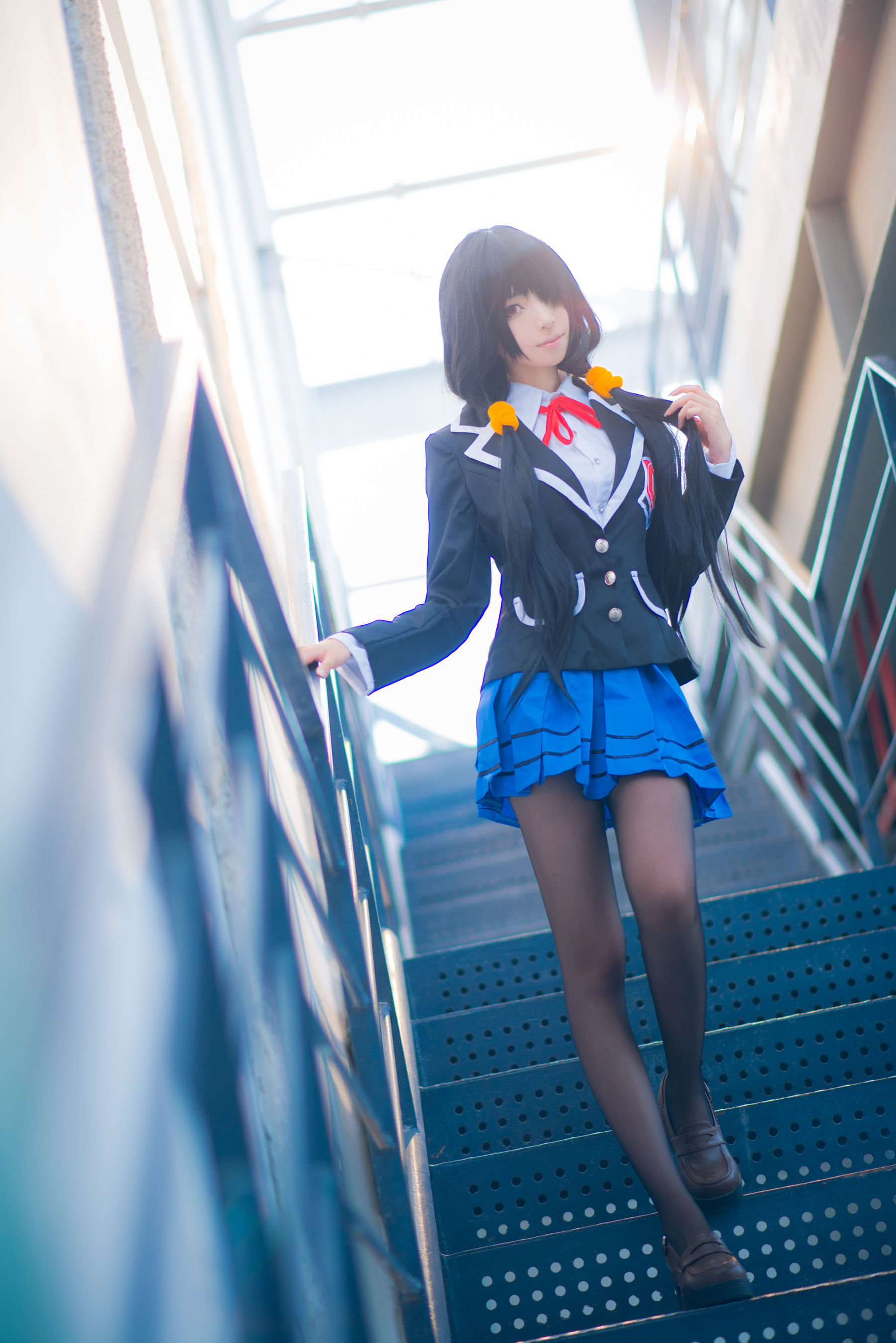 [COS福利] 长腿Coser青青子Js - 狂三校服第5张
