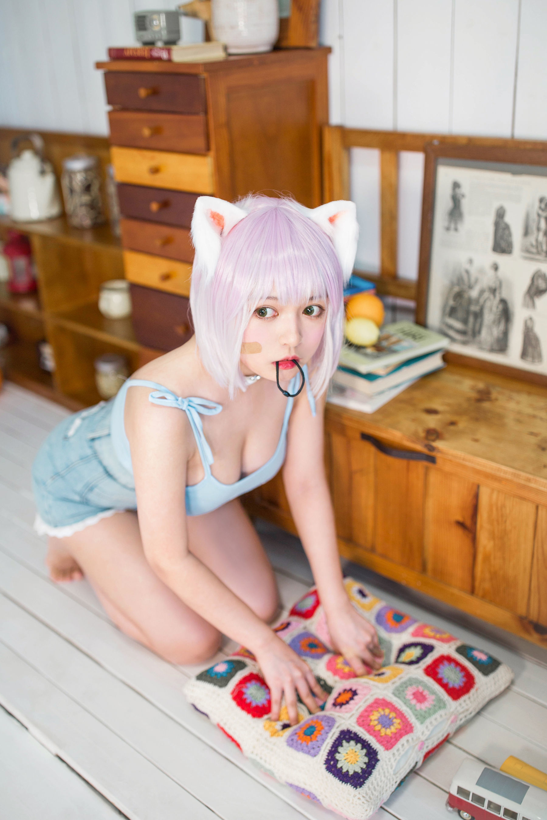 [网红COSER] 大眼萌妹黑猫猫OvO - 养猫小课堂第13张