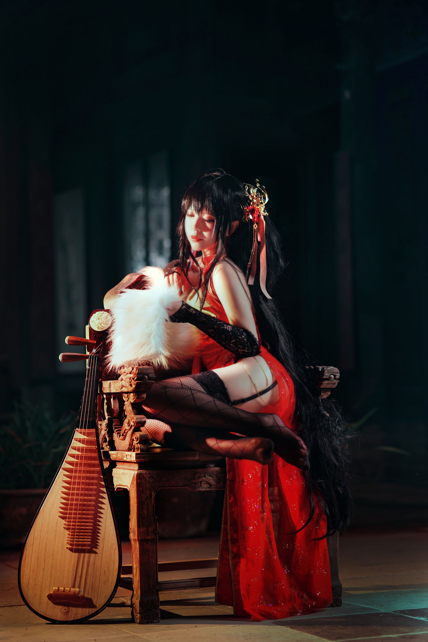 [网红COSER写真] 半半子 - 大凤旗袍第8张