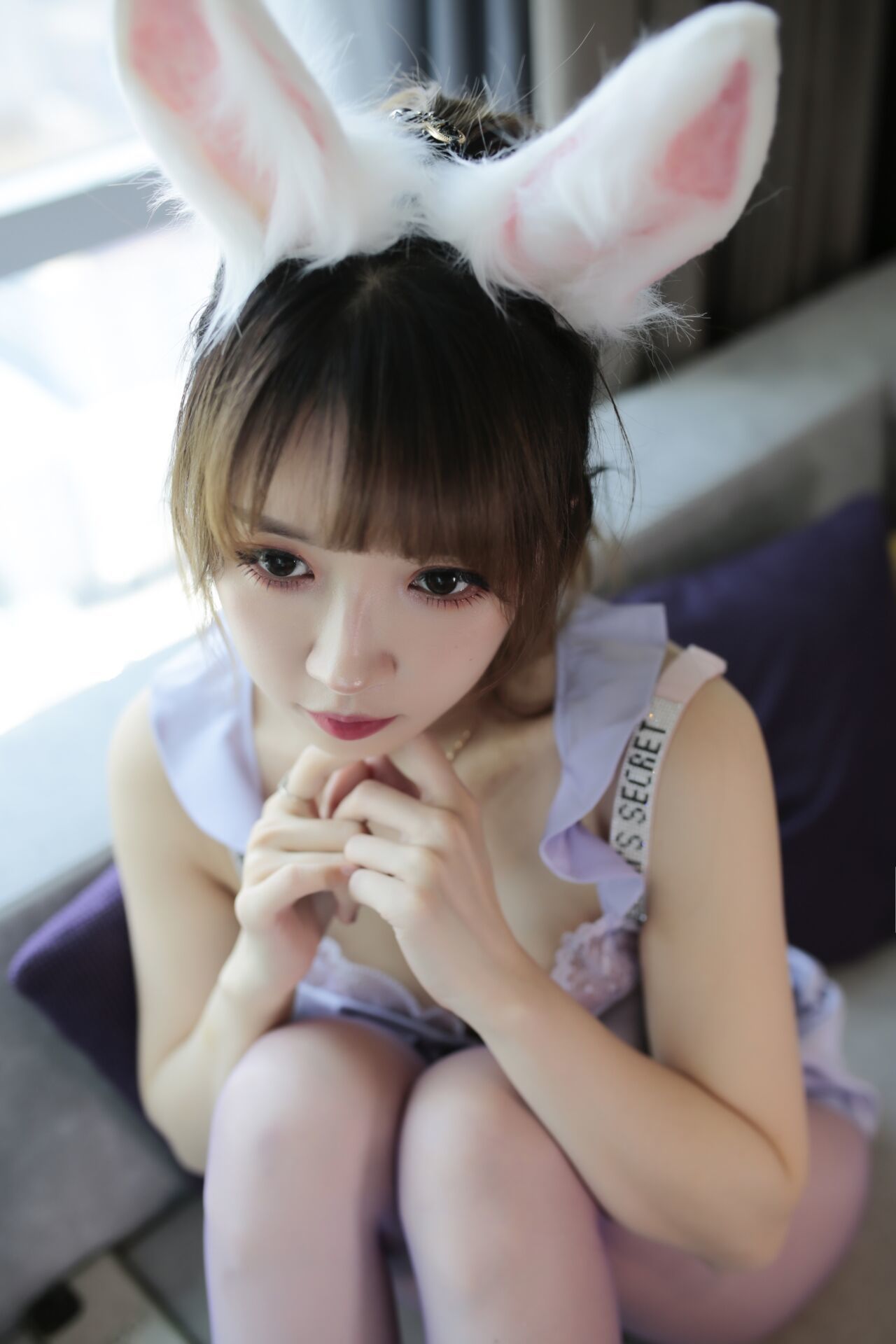 [福利COS] 斗鱼主播小女巫露娜 - 粉紫兔兔第14张