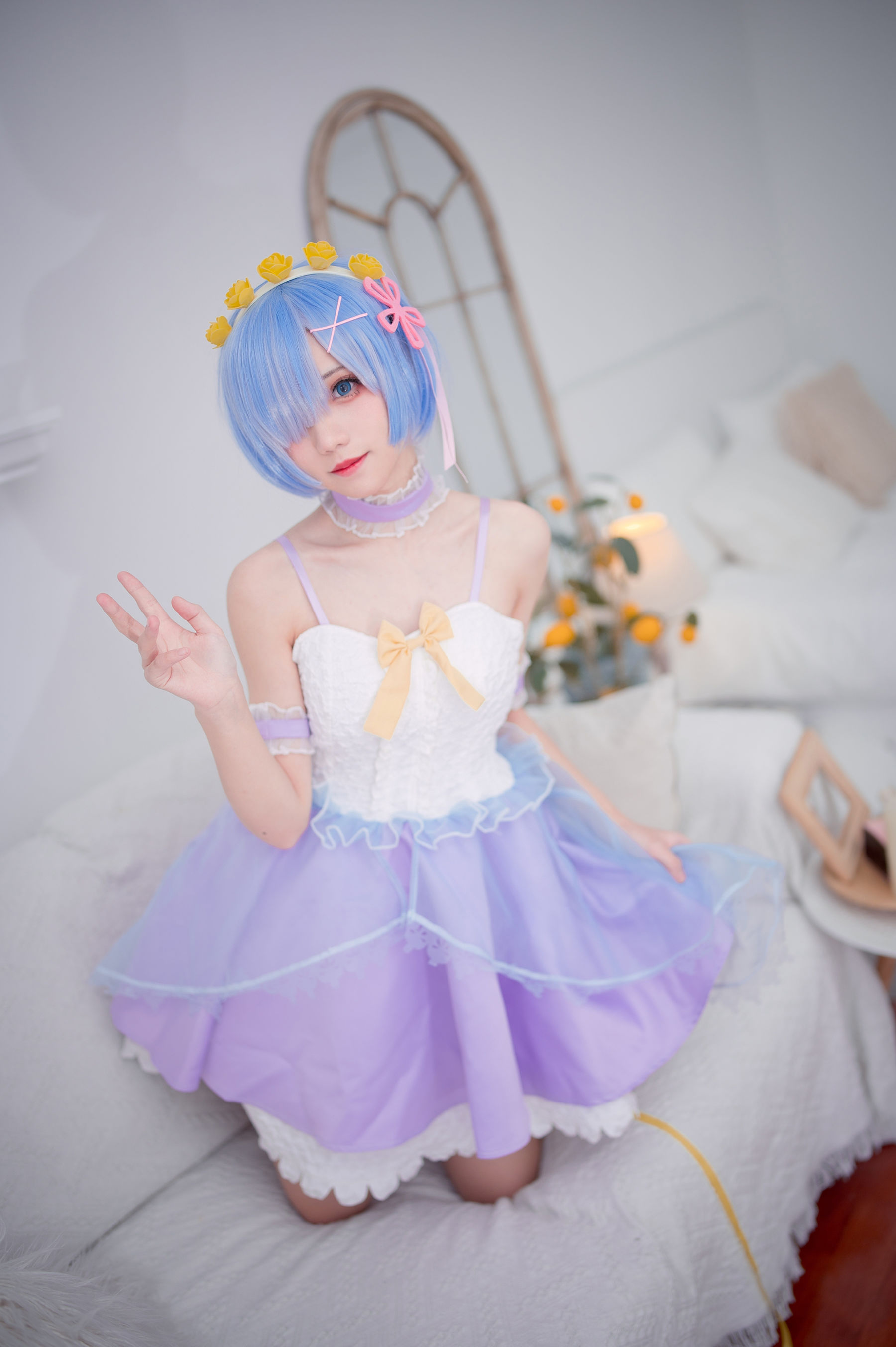 [福利COS] 花柒Hana - 天使蕾姆第5张