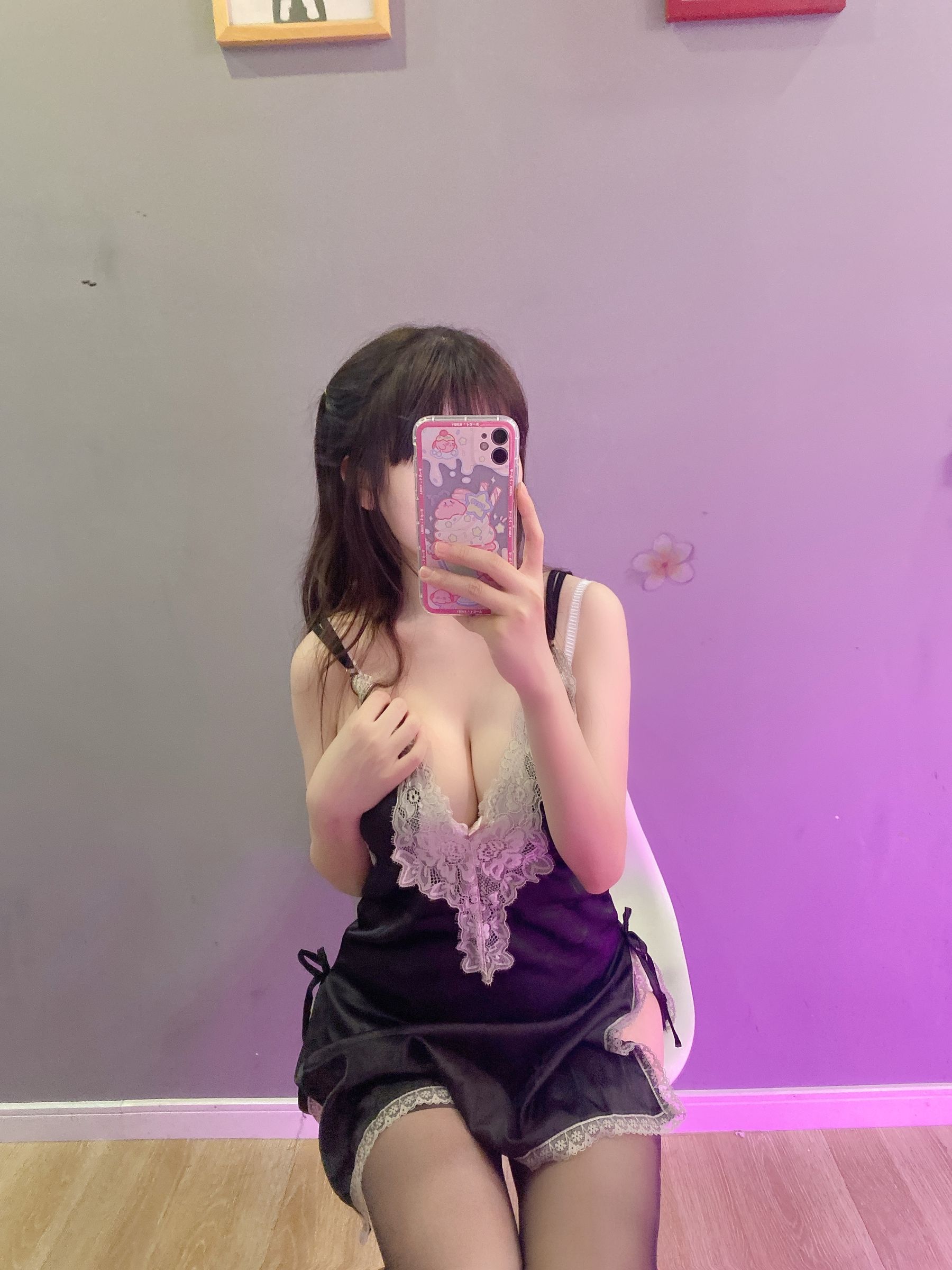 [福利COS] usejan - 黑丝睡衣第11张