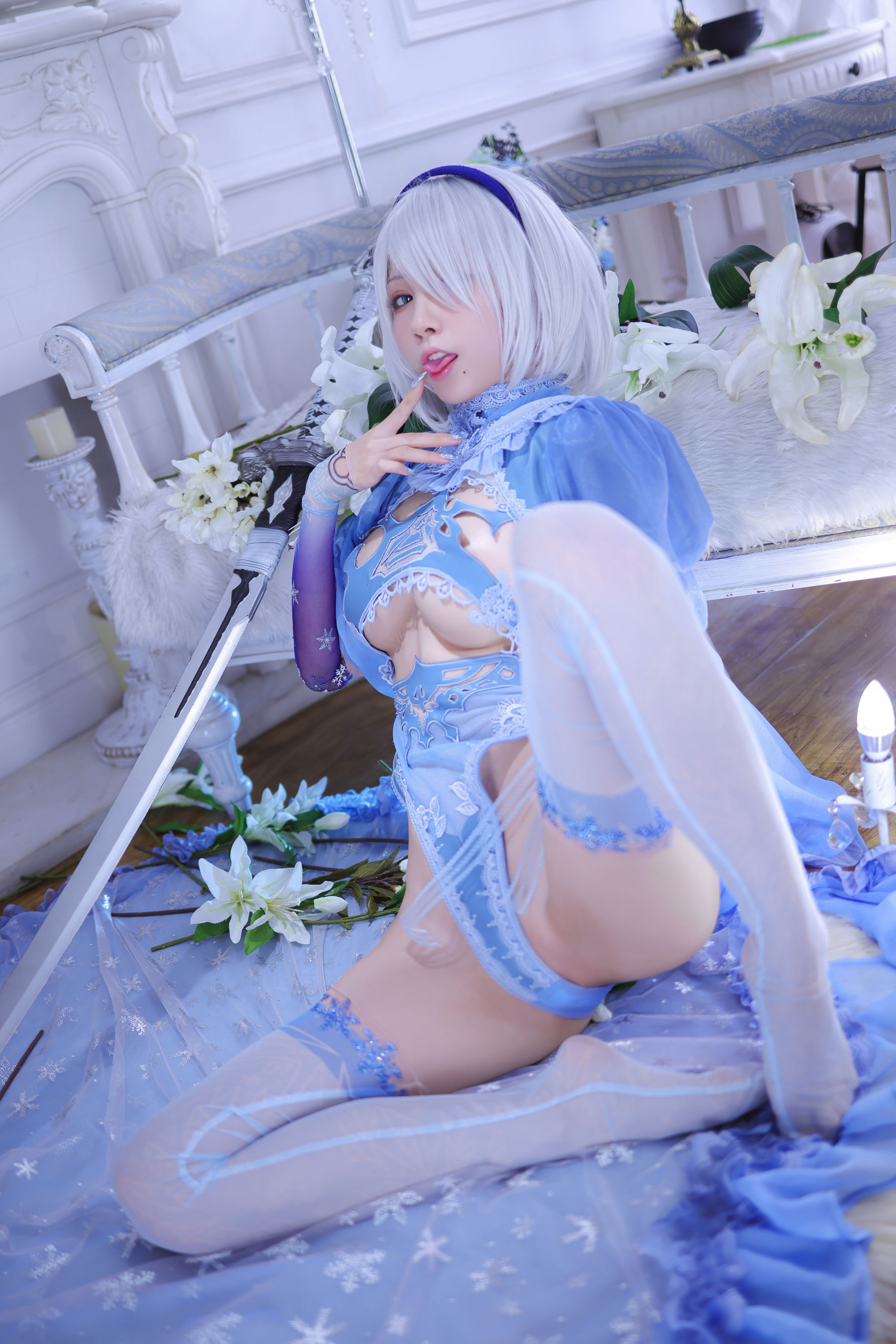 [网红COS] 动漫博主水淼aqua - 冰雪2B-1第19张
