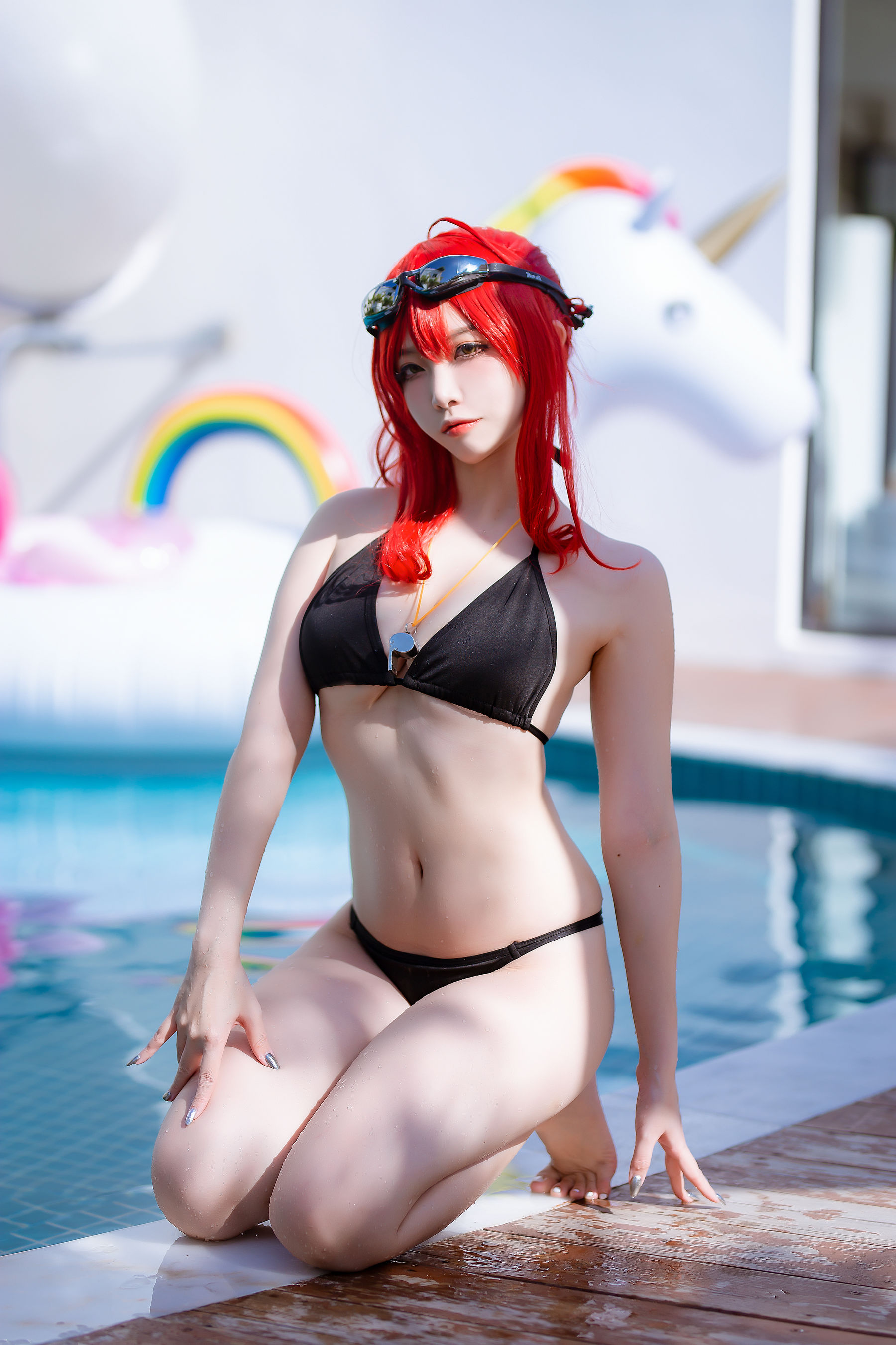 [福利COS] 人气Coser二佐Nisa - 碧蓝航线 扎拉泳装第1张