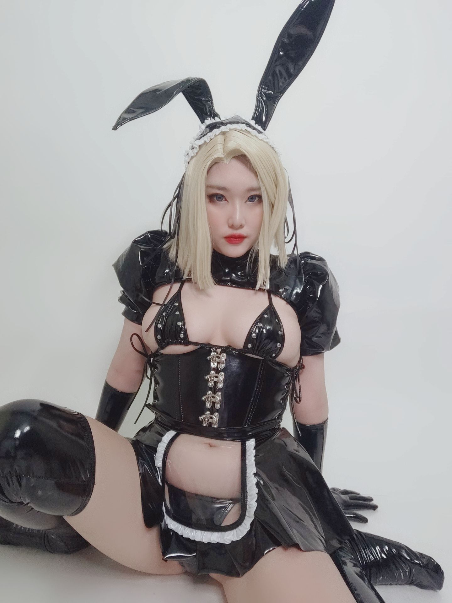 [福利COS] Sunnyvier - android 18 latex maid第24张