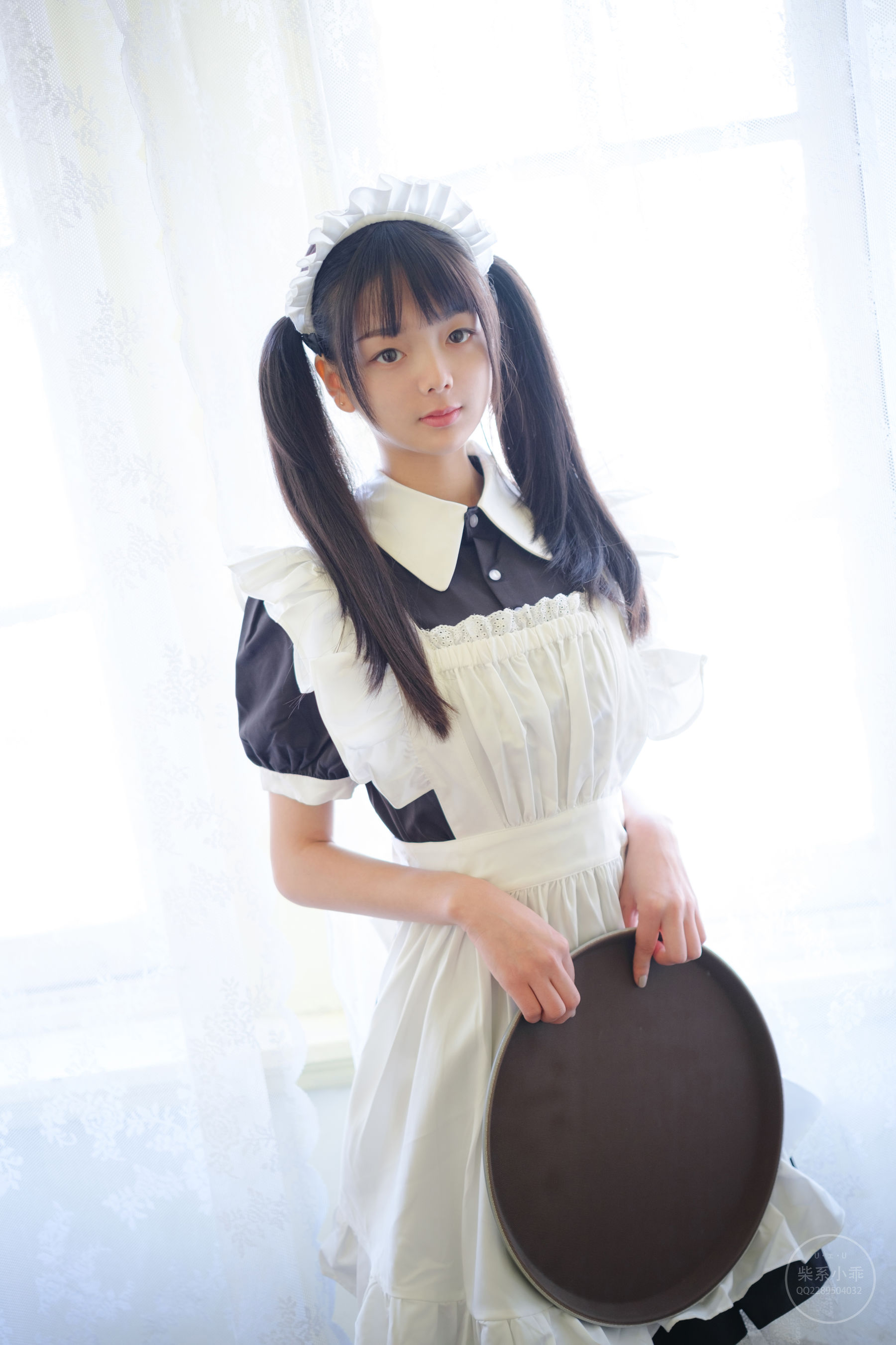 [福利COS] 柴系小乖(稚乖画册) - 夜夜白丝女仆第7张