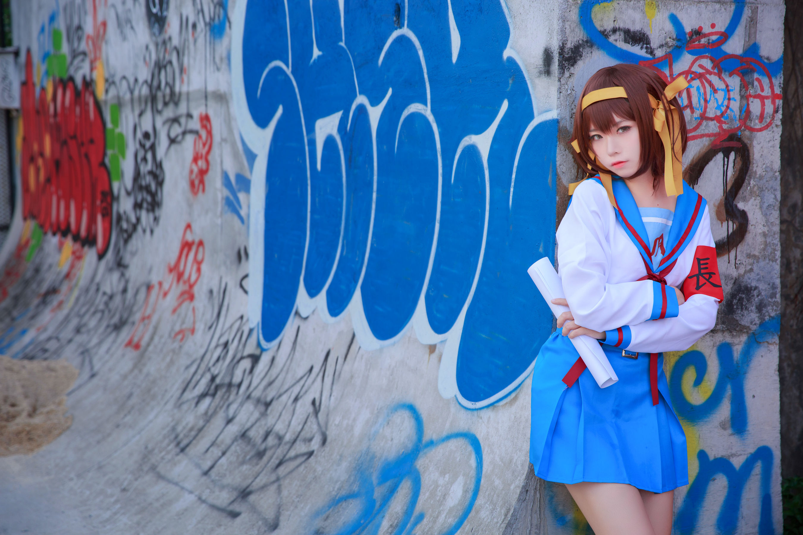 [福利COS] 动漫博主G44不会受伤 - 凉宫 制服第1张