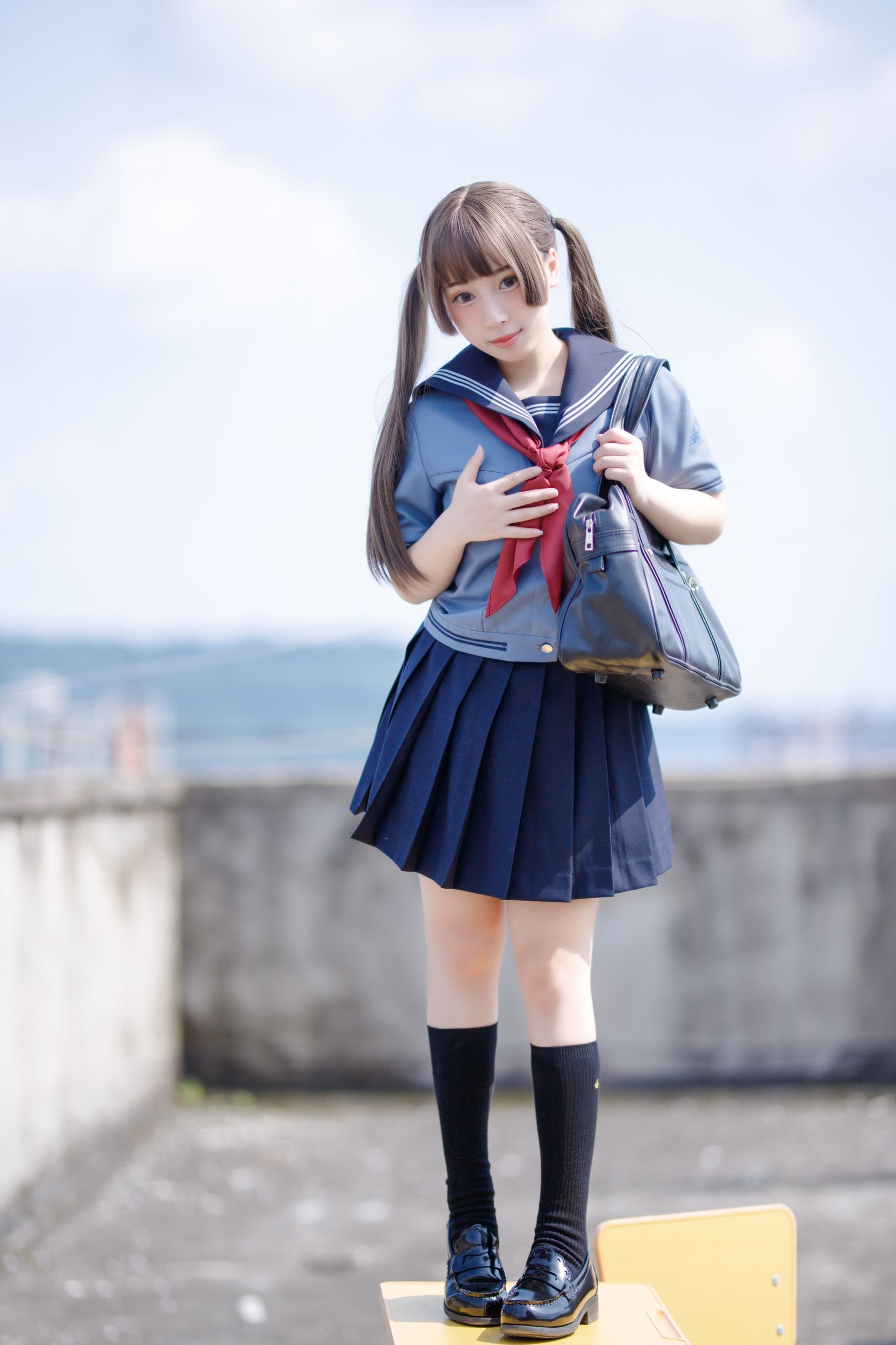 [福利COS] 胡桃猫Kurumineko - 天台的爱之告白第3张