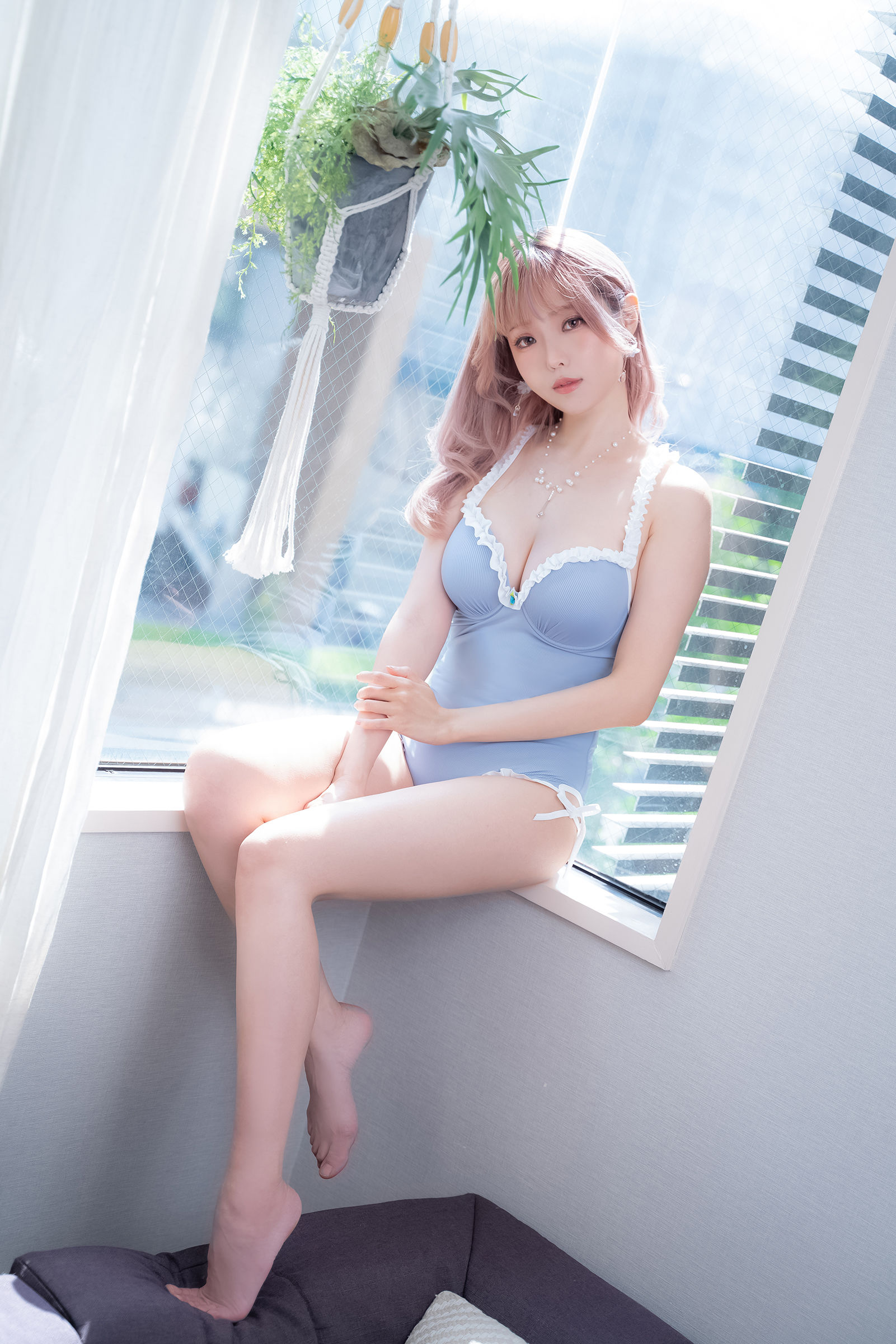 [福利COS] Ely_eee(ElyEE子) - Mist Blue Lady第6张