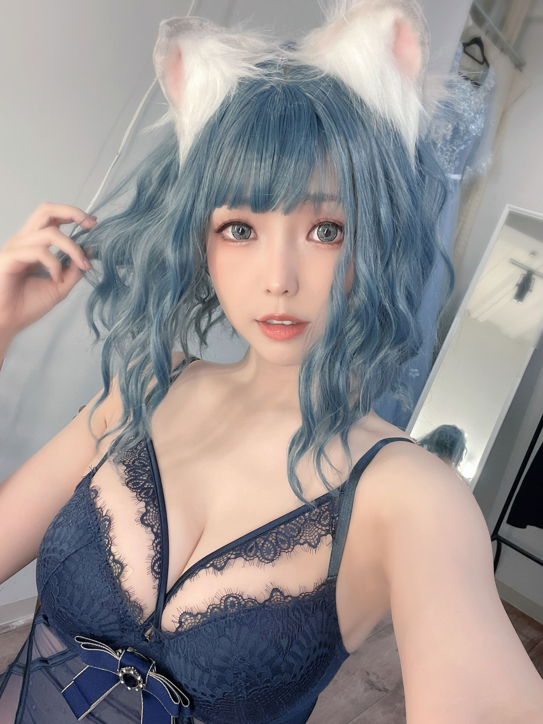 [福利COS] Ely_eee(ElyEE子) - Scottish Fold Cat Doll 摺耳貓少女人形第21张