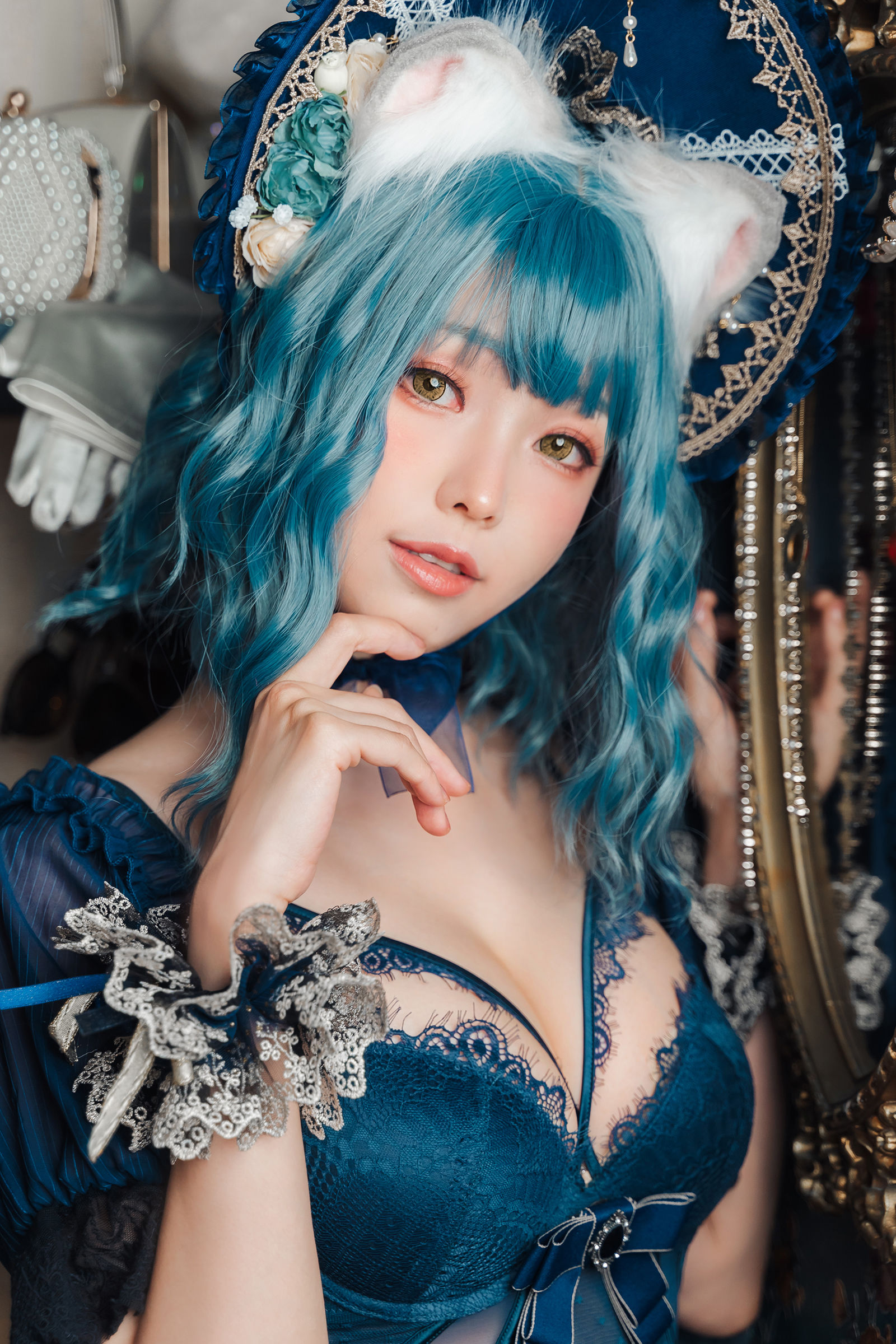 [福利COS] Ely_eee(ElyEE子) - Scottish Fold Cat Doll 摺耳貓少女人形第1张