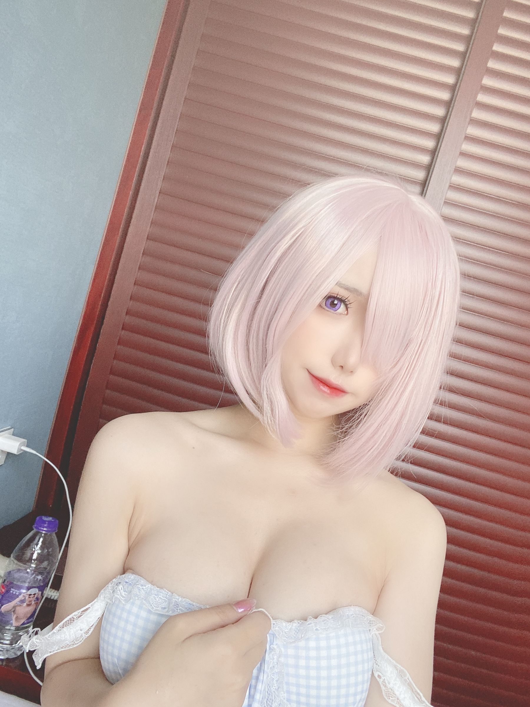 [福利COS] 芋圆侑子SJ_ - 蓝格子小清新第6张