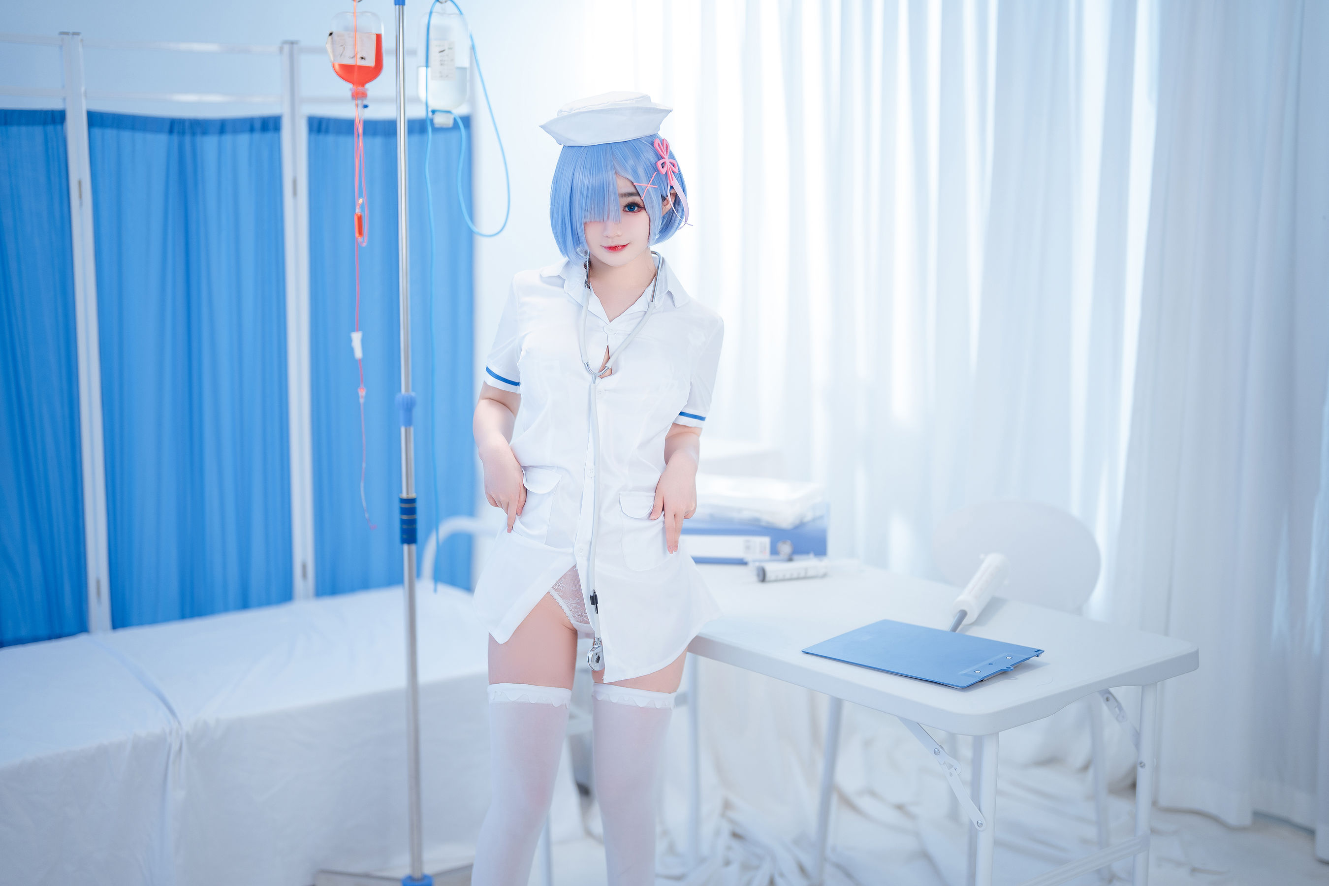 [福利COS] 桜井宁宁 - 雷姆护士第4张