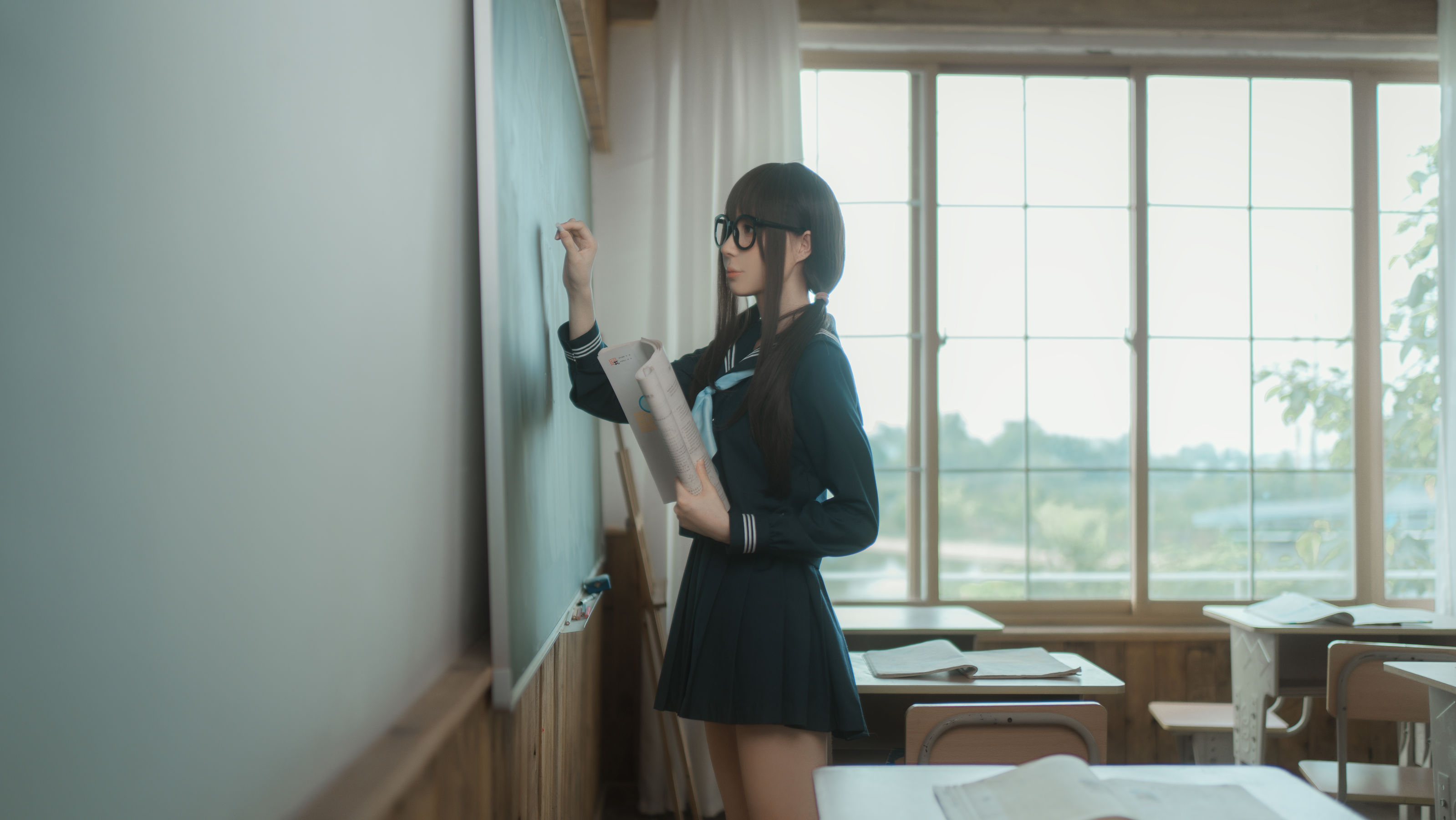 [福利COS] 西园寺南歌写真 - 与班长的游戏第1张