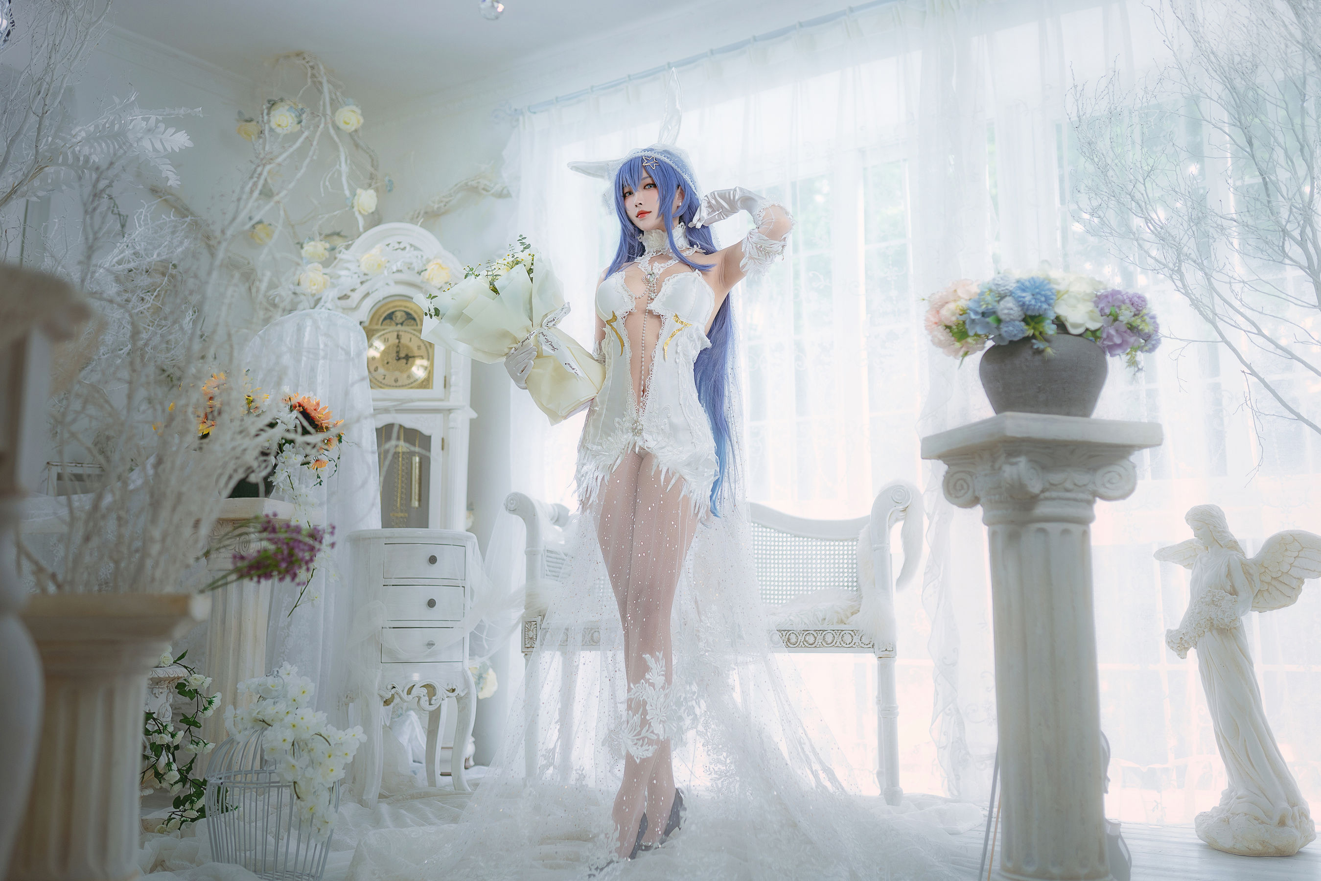 [福利COS] 宫本桜 - 花园花嫁第1张