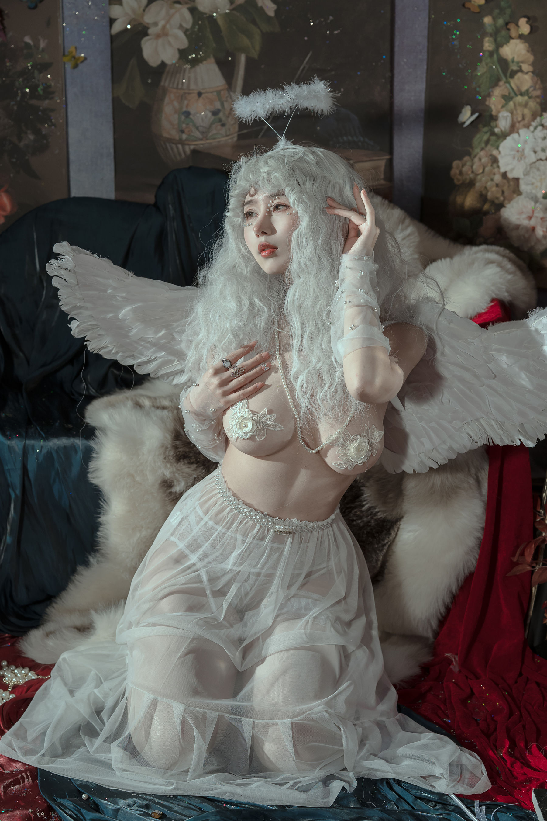 [福利COS] 云溪溪 - 奶桃桃 N44天使第1张