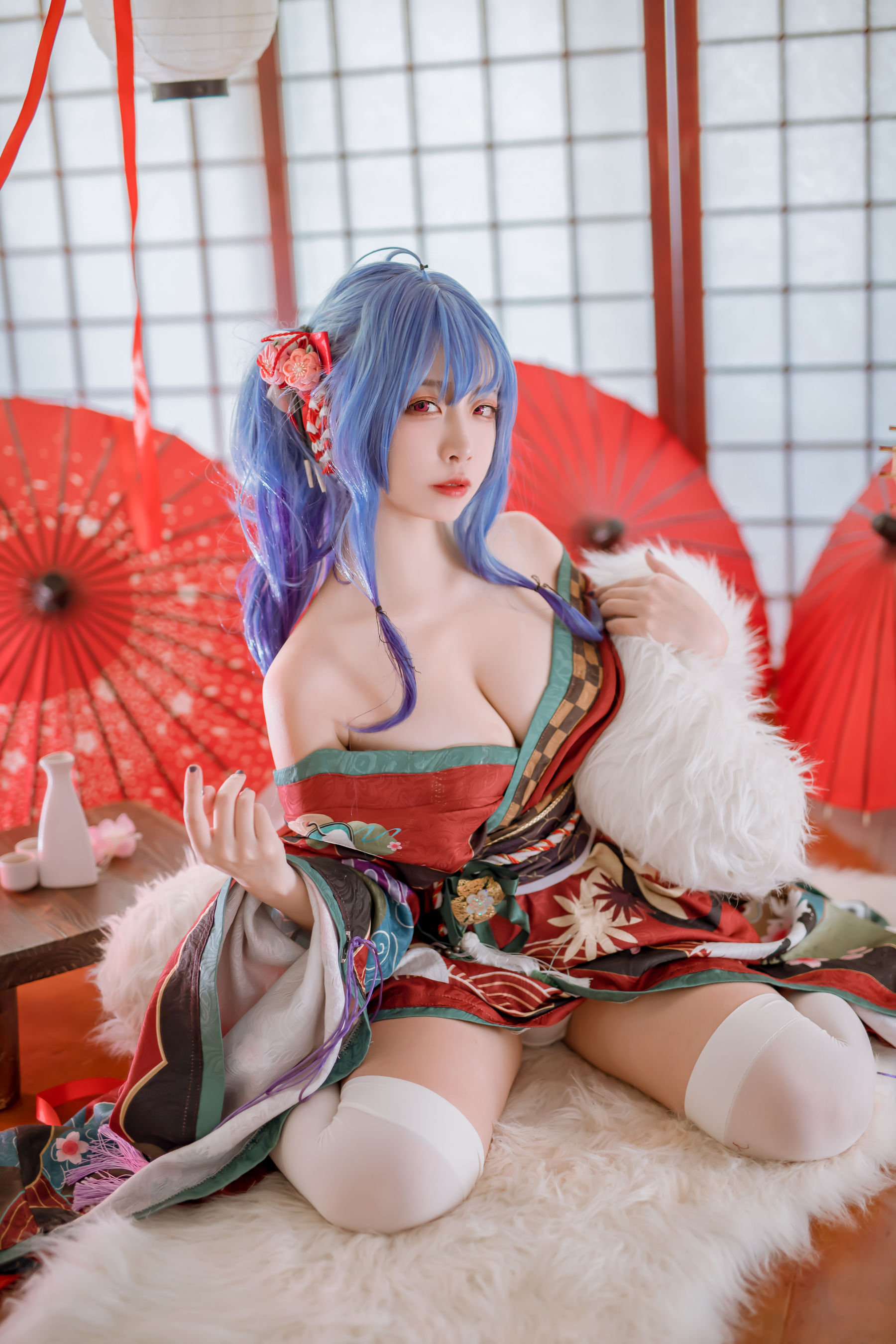 [福利COS] 人气Coser二佐Nisa - 碧蓝 圣路易斯和服第7张