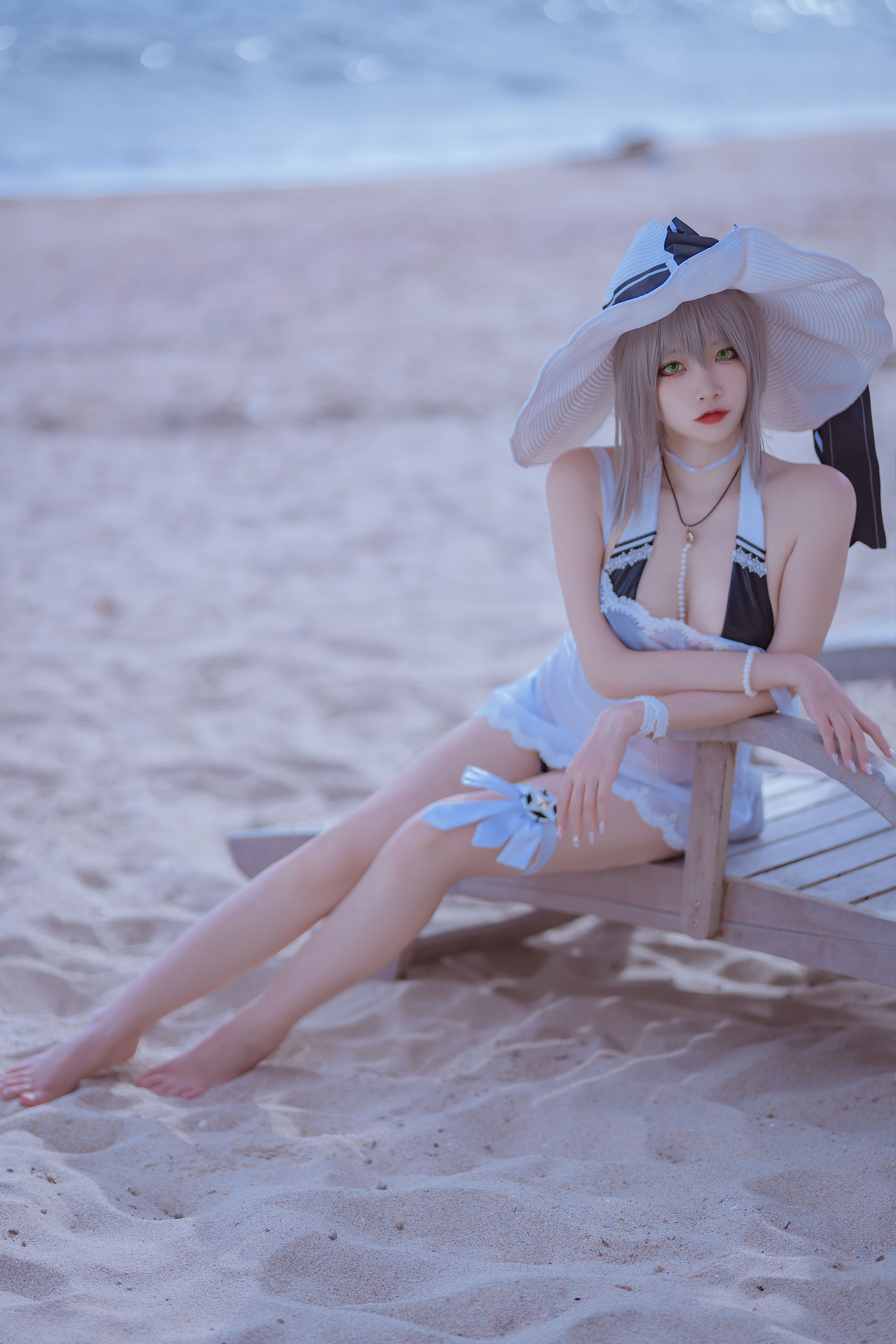 [福利COS] 人气Coser二佐Nisa - 碧蓝 天鹰泳装第4张