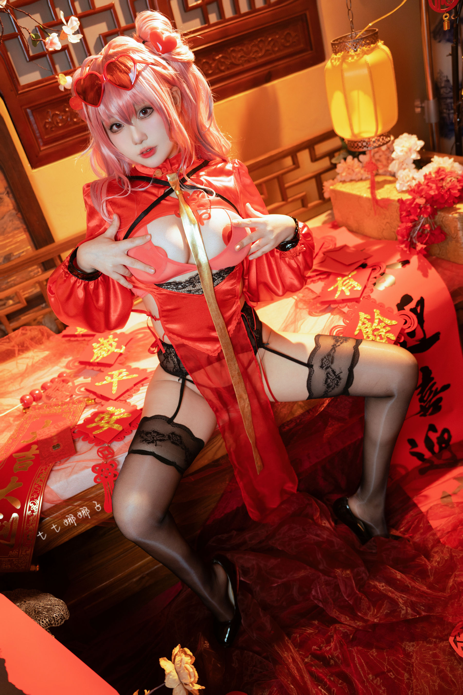 [福利COS] 七七娜娜子 - 布莱默顿新春旗袍第18张