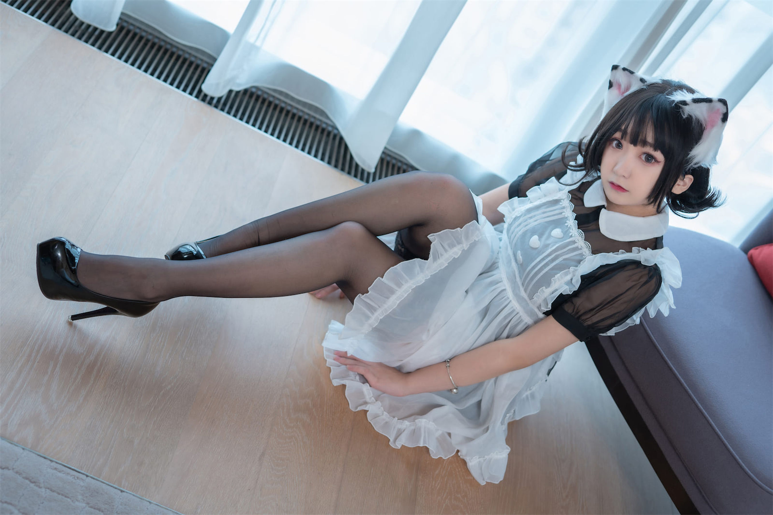 [福利COS] 动漫博主恩田直幸 - 奶牛猫女仆第13张