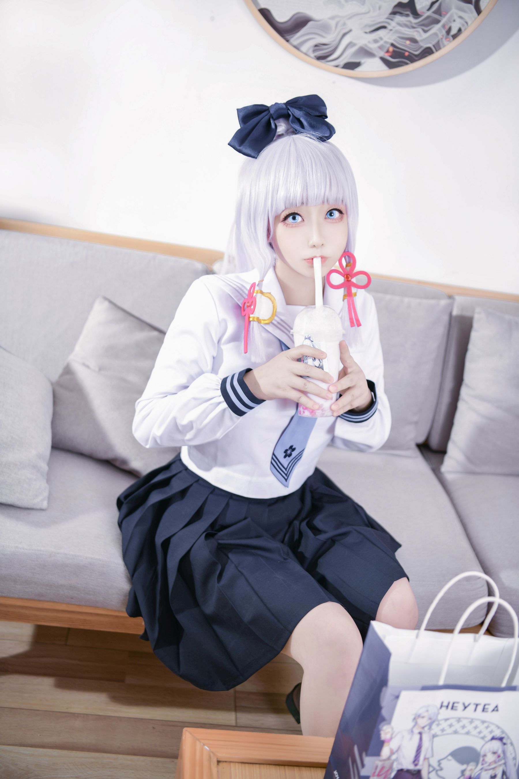 [福利COS] 章鱼娘 - 原神 神里綾華 JK第4张