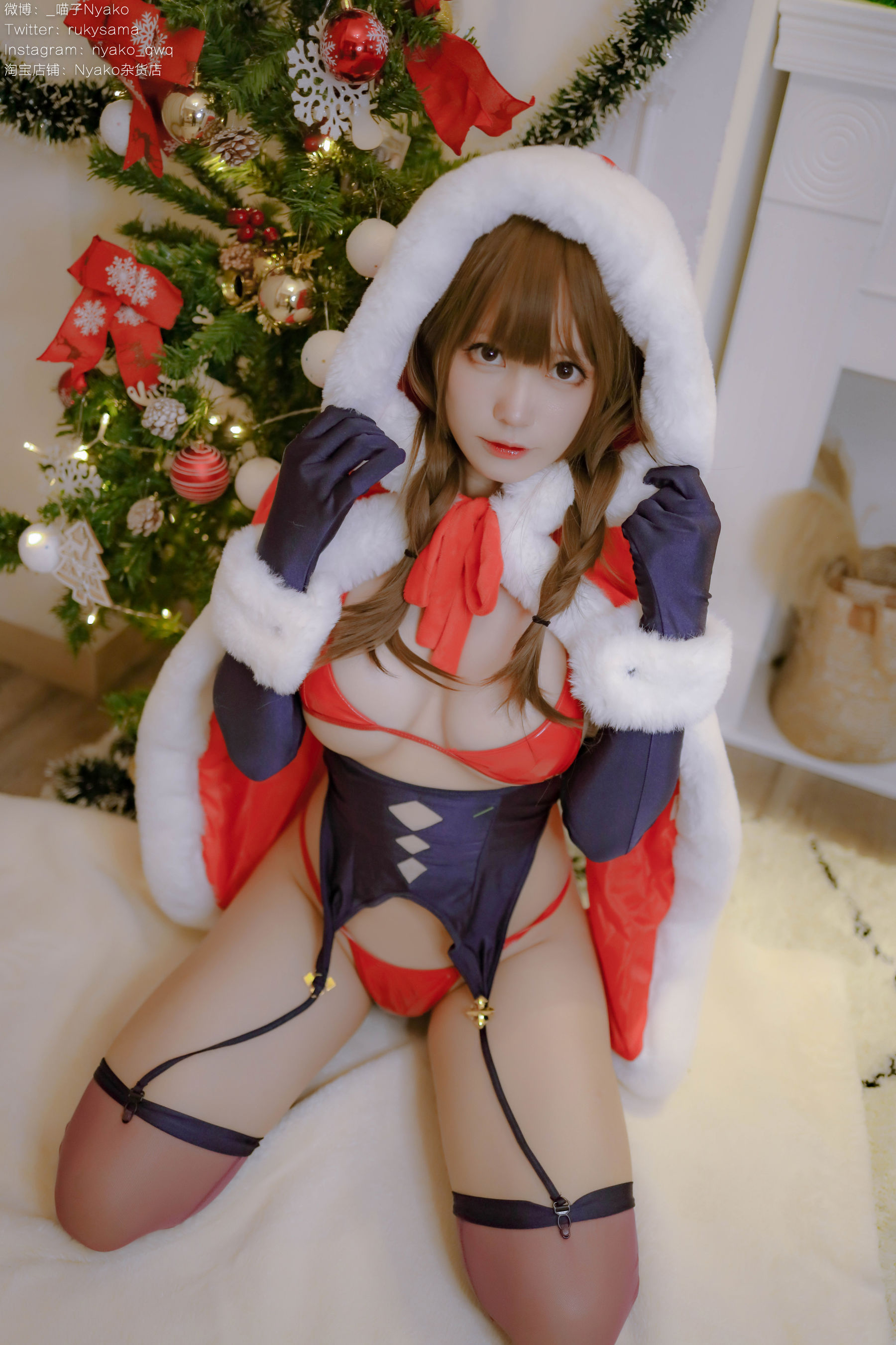 [福利COS] 萌妹子Nyako喵子 - Christmas Bunny第36张