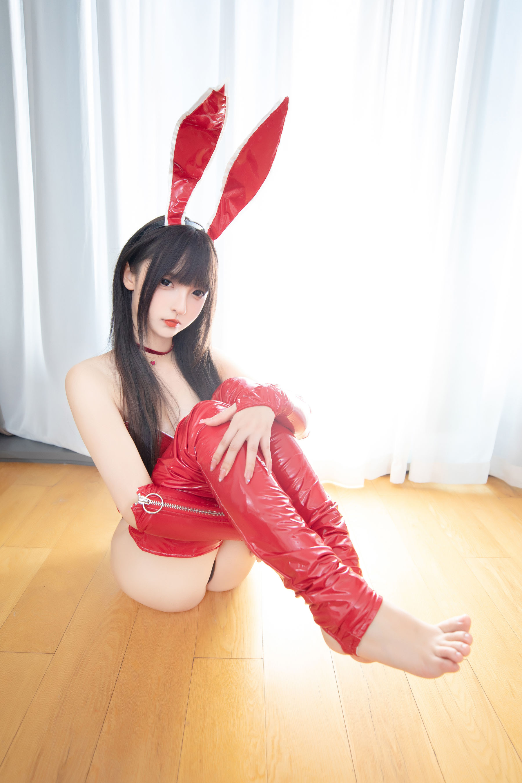 [福利COS] 萝莉神楽板真冬 之红兔迎春第25张