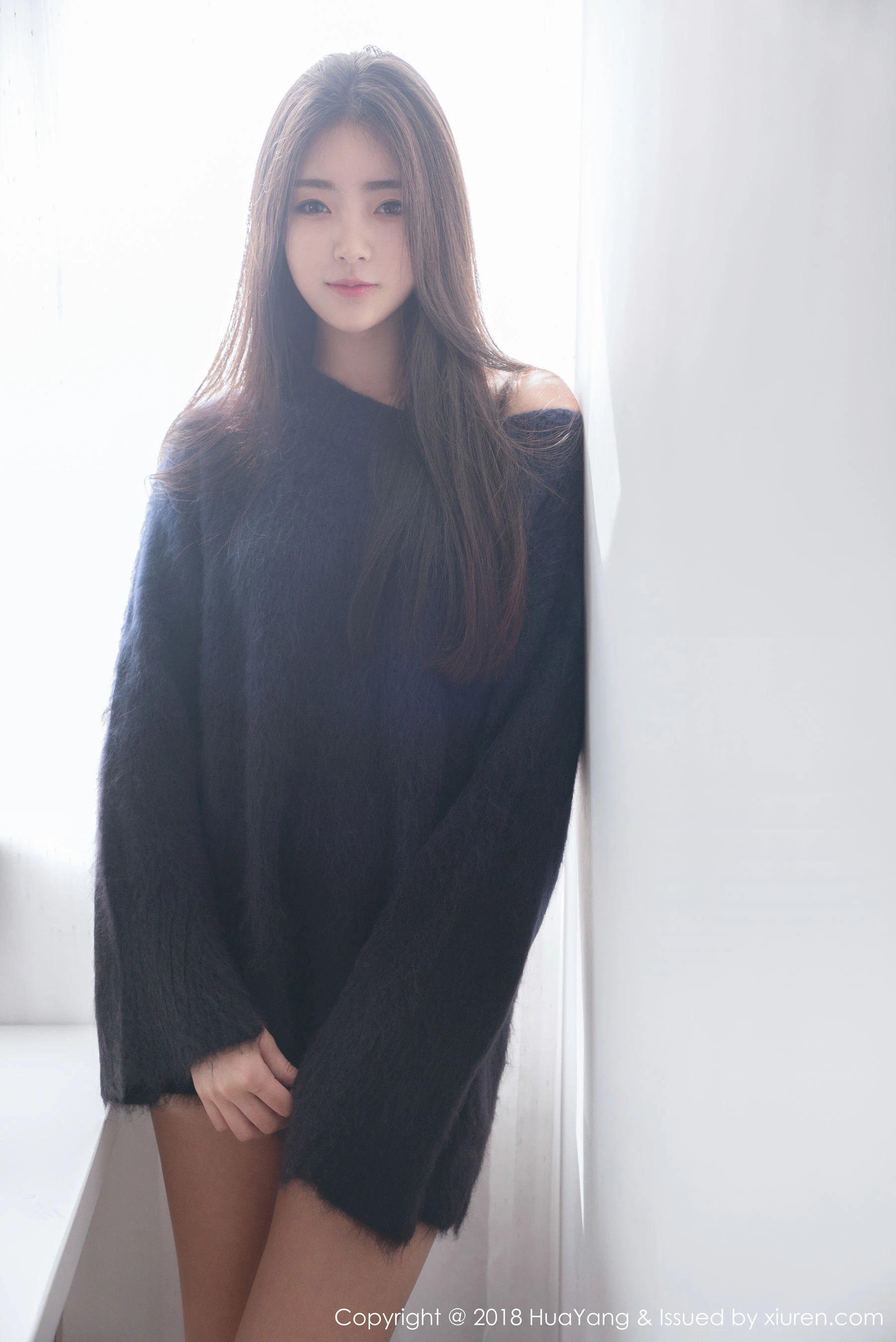 可樂Vicky《毛衣+白衬衫》 花漾 Vol.027第2张