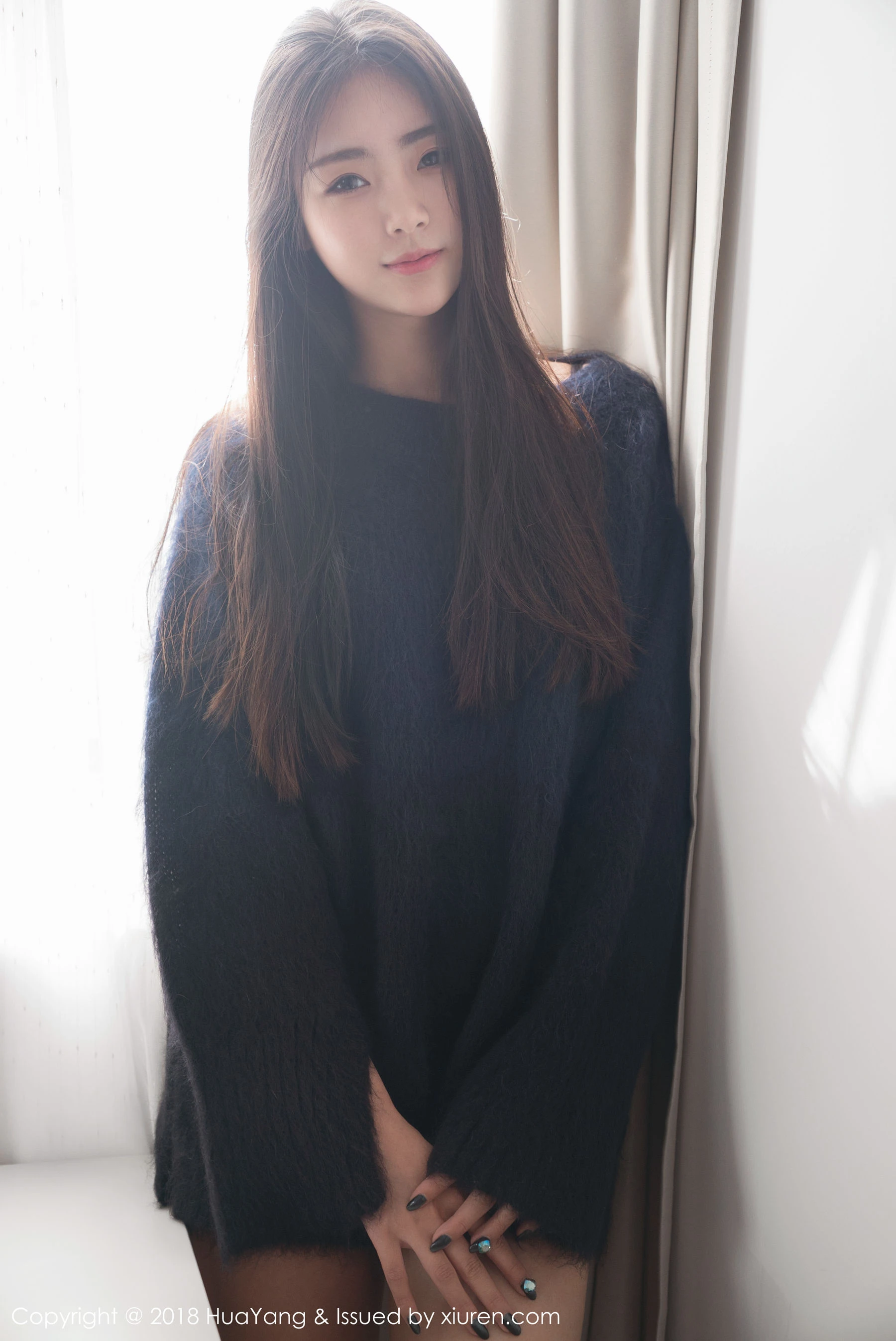 可樂Vicky《毛衣+白衬衫》 花漾 Vol.027第2张