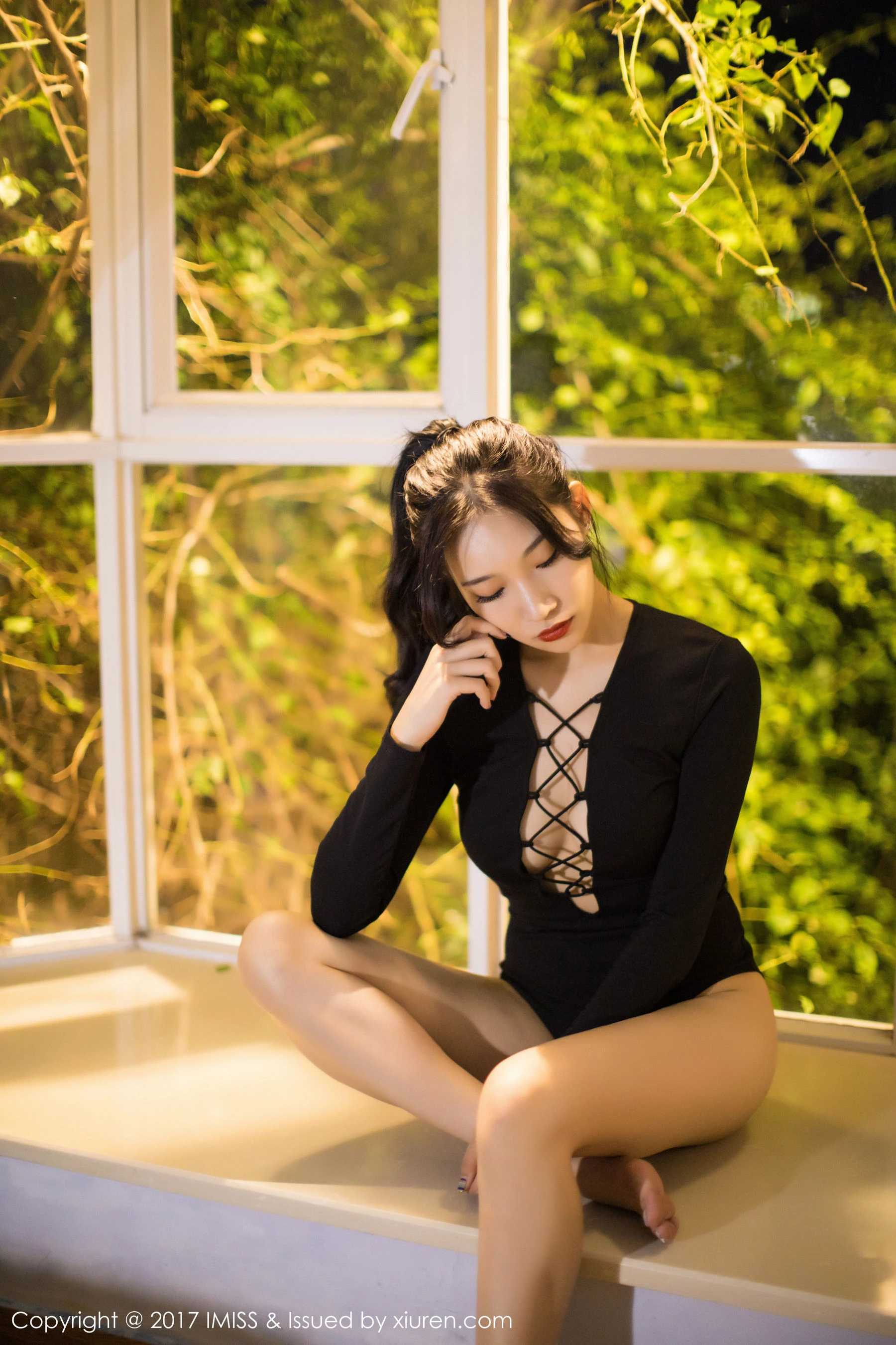 小狐狸Sica《黑色私房性感美腿》 爱蜜社IMiss VOL.194第9张