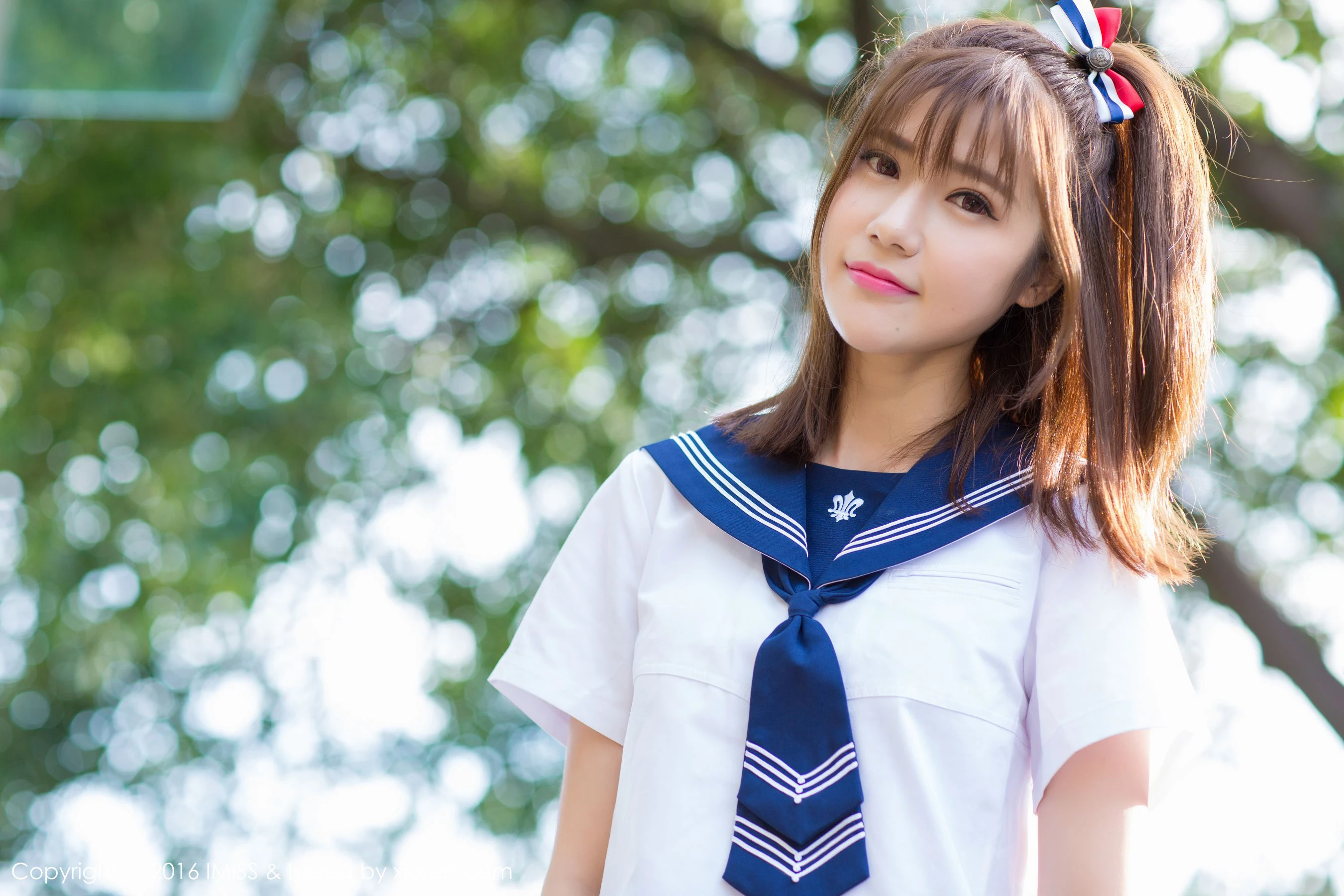 Sandy陈天扬《清纯校服系列+性感比基尼》 爱蜜社IMiss Vol.134第2张