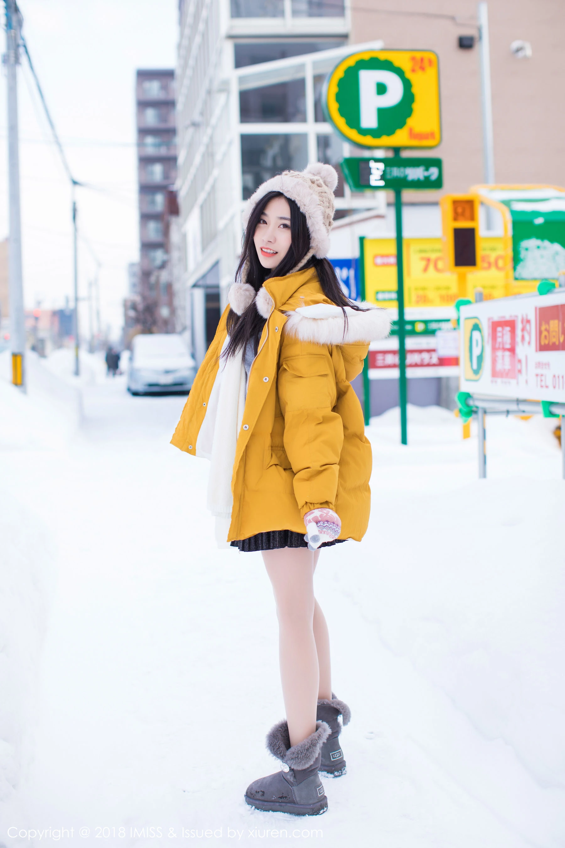 许诺Sabrina《北海道旅拍第三套》 爱蜜社IMiss Vol.254第6张