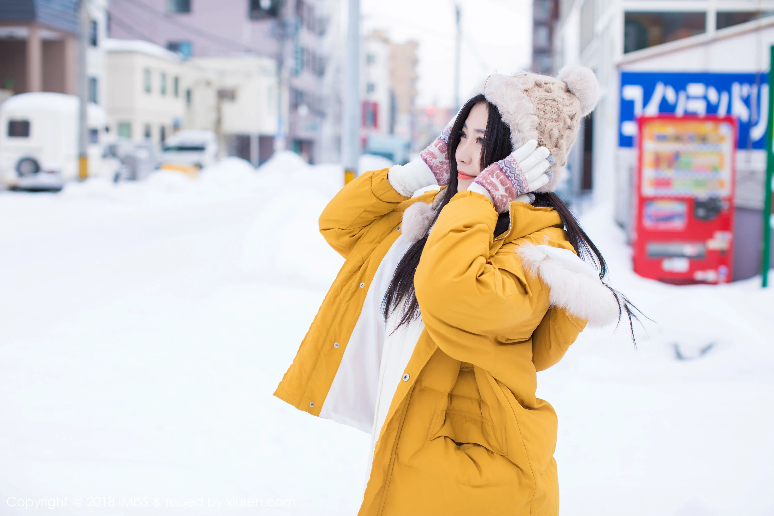 许诺Sabrina《北海道旅拍第三套》 爱蜜社IMiss Vol.254第6张