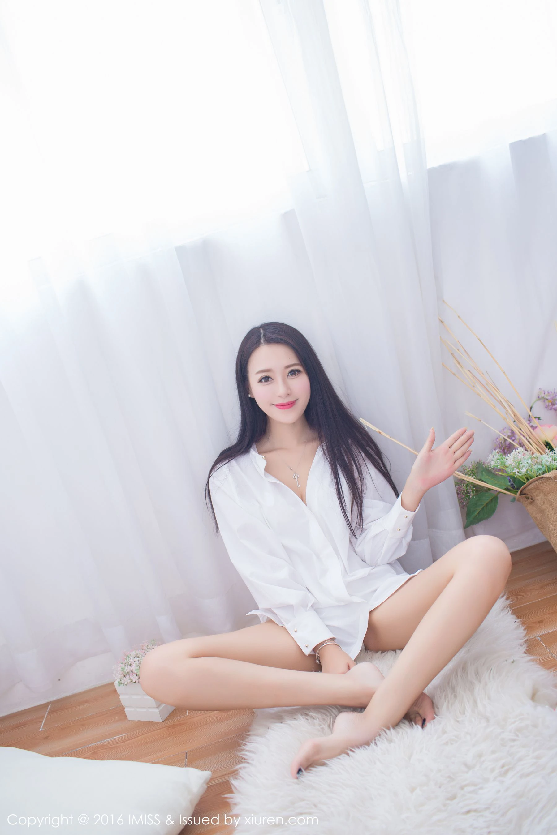 王曼妮好Q《性感睡衣+白衬衫系列》 爱蜜社IMiss Vol.137第5张