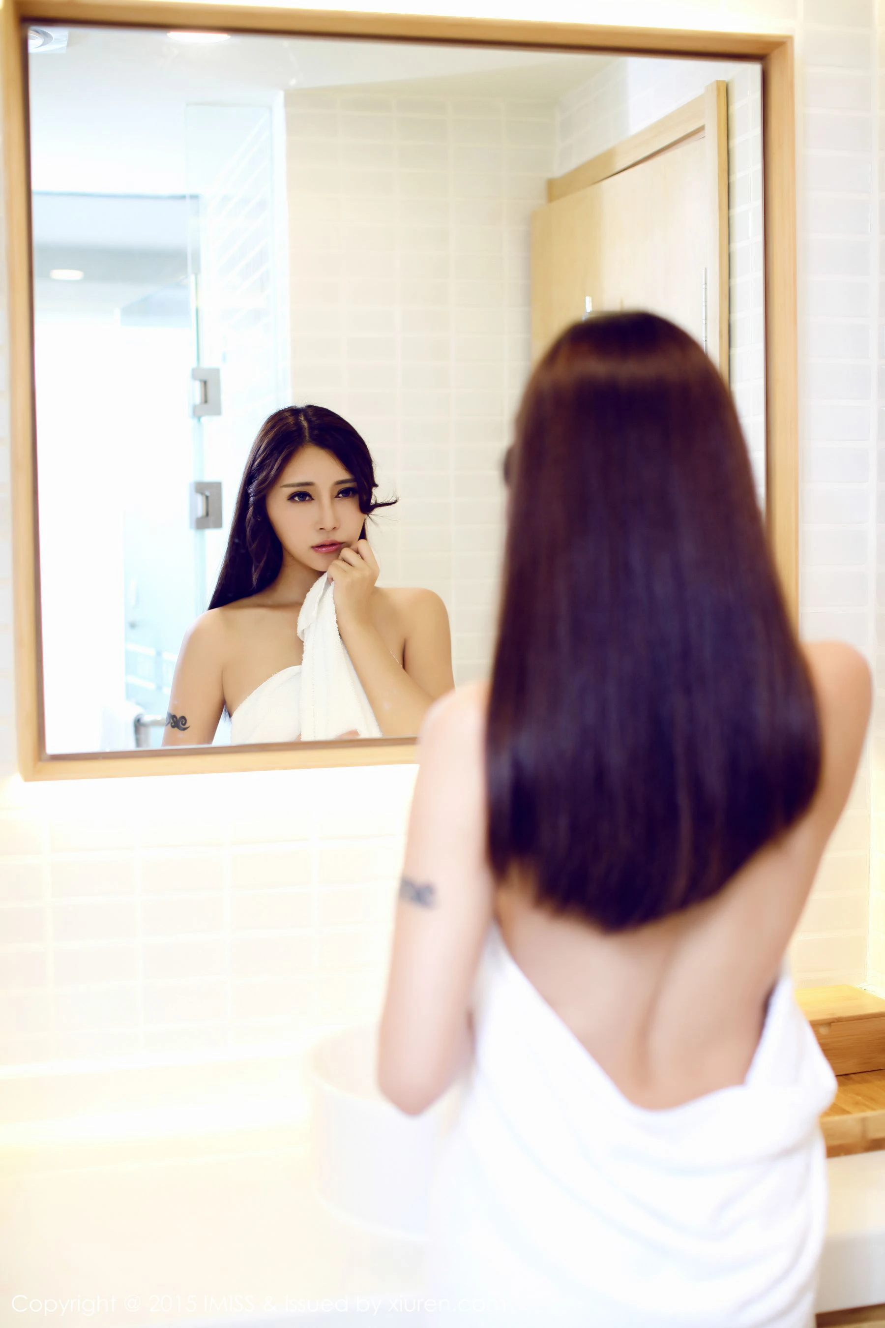 樂樂Mango《浴巾裹胸+丁字裤》 爱蜜社IMiss Vol.009第2张