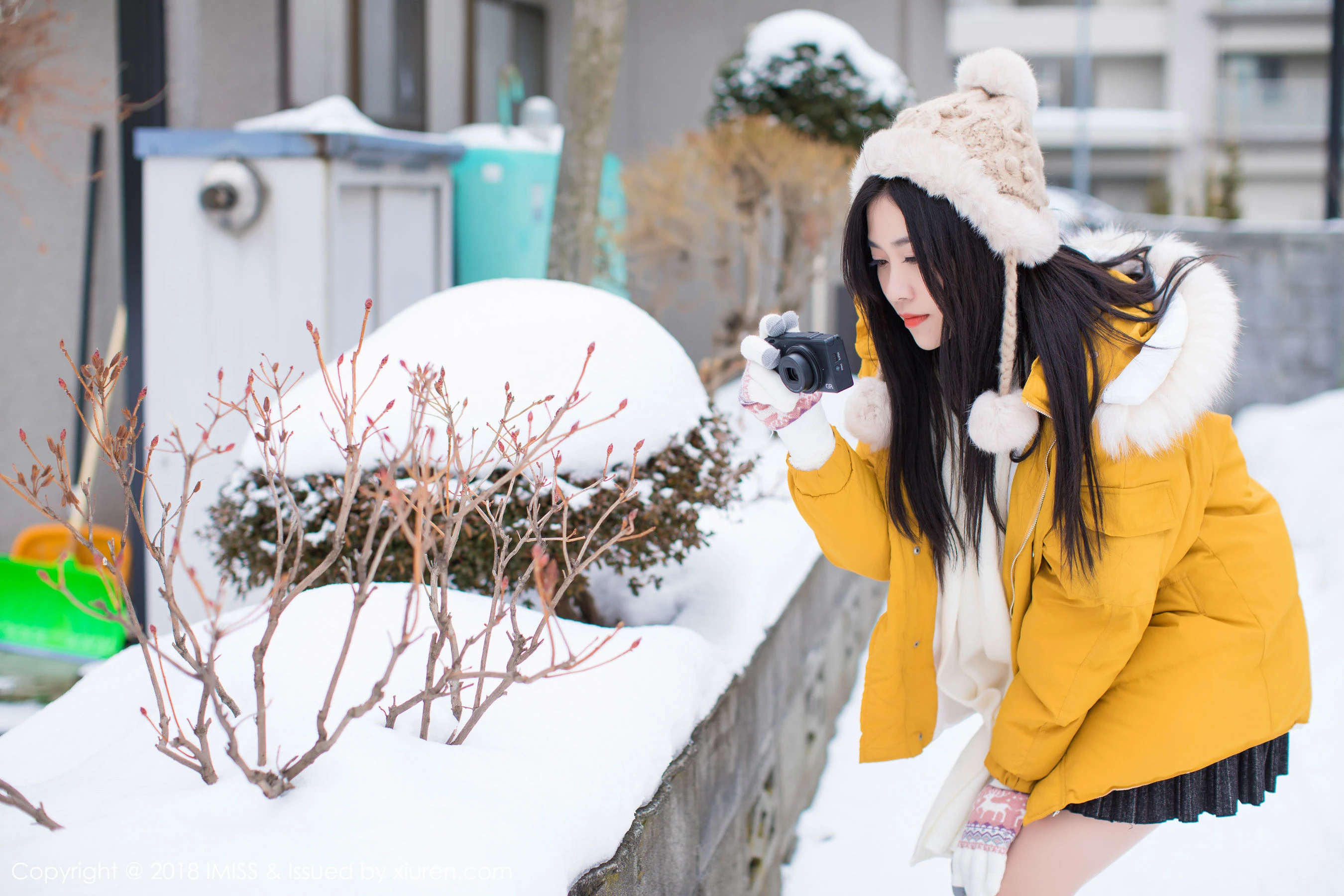 许诺Sabrina《北海道旅拍第三套》 爱蜜社IMiss Vol.254第10张