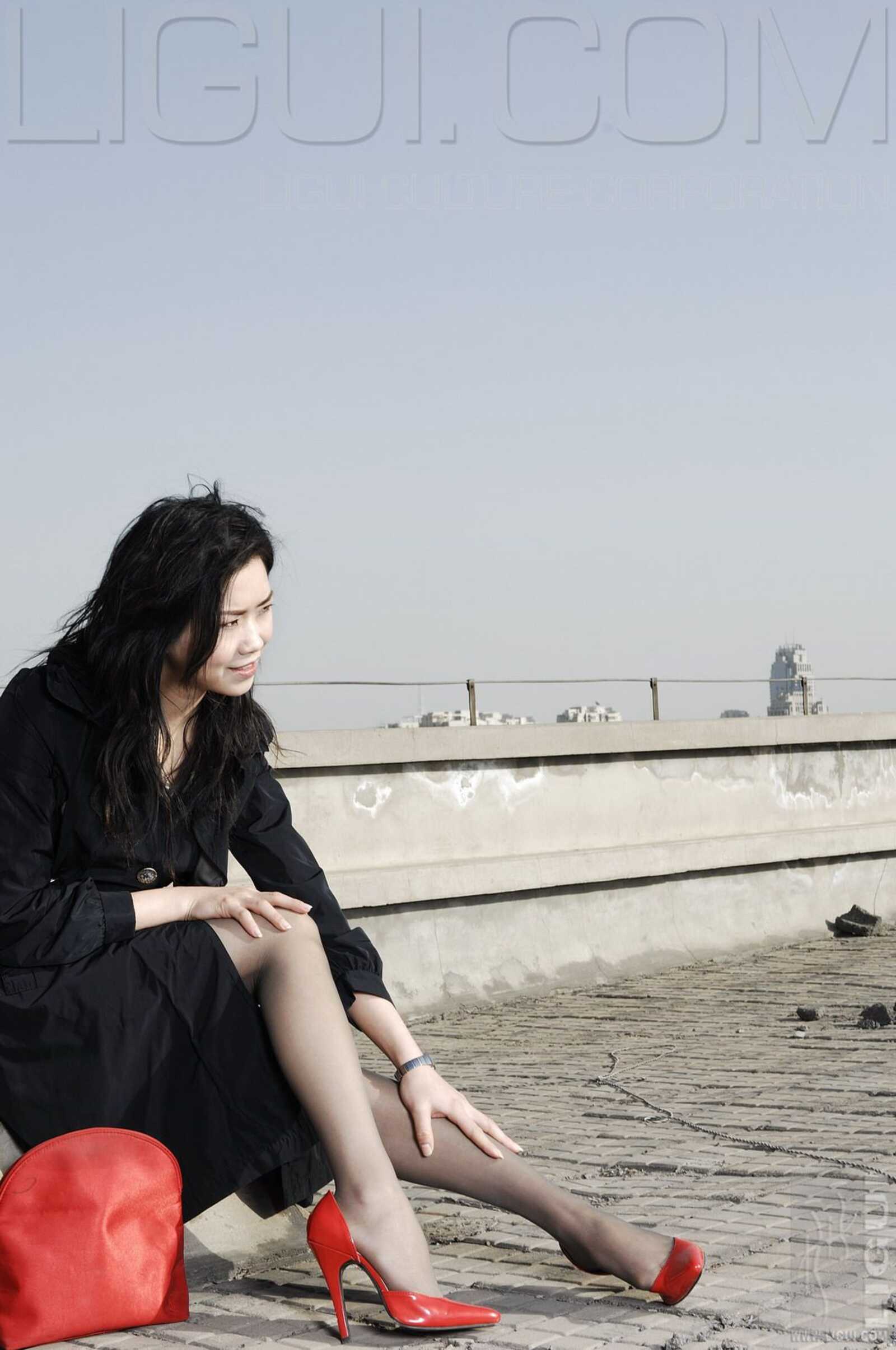 [丽柜LiGui] Model 程海伦《紅與黑》丝足写真图片第6张