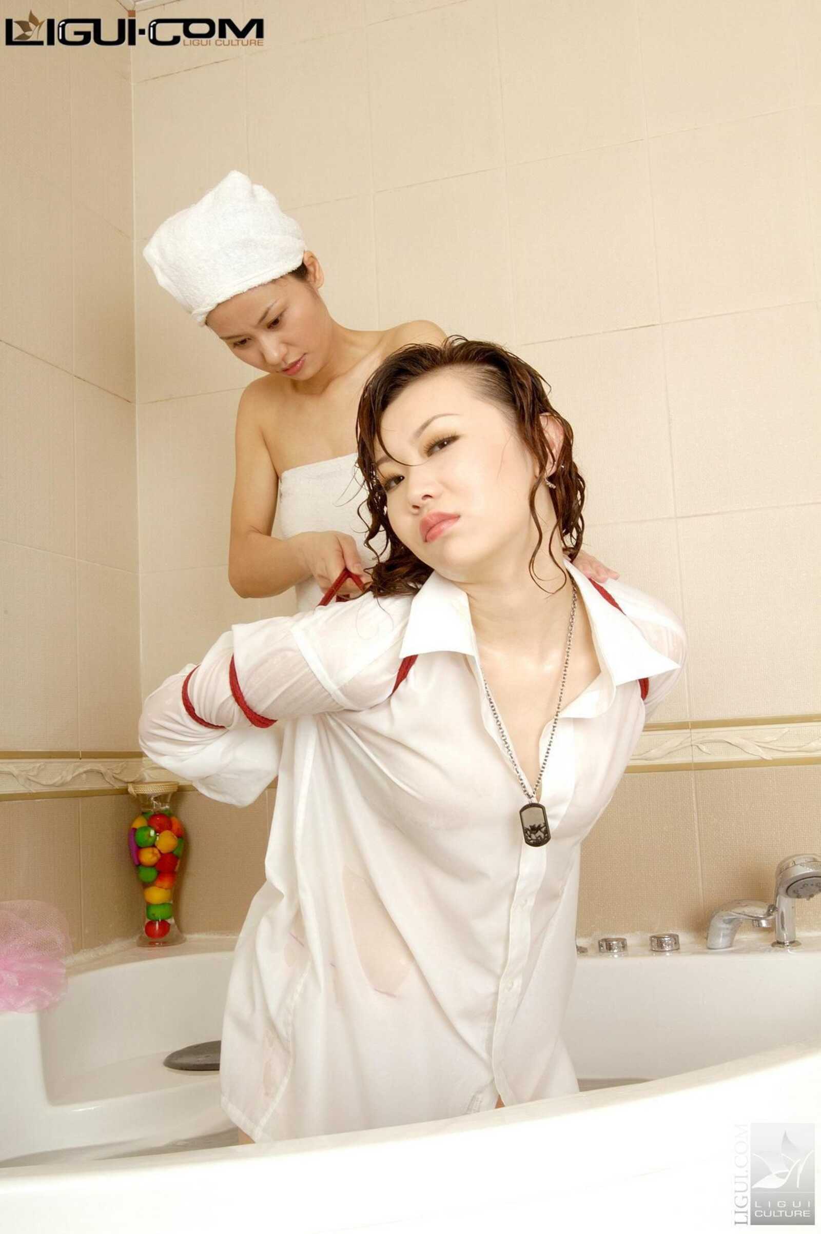 Model 露露 玲玲《浴缺捆绑》 [丽柜美束LiGui] 丝足第11张