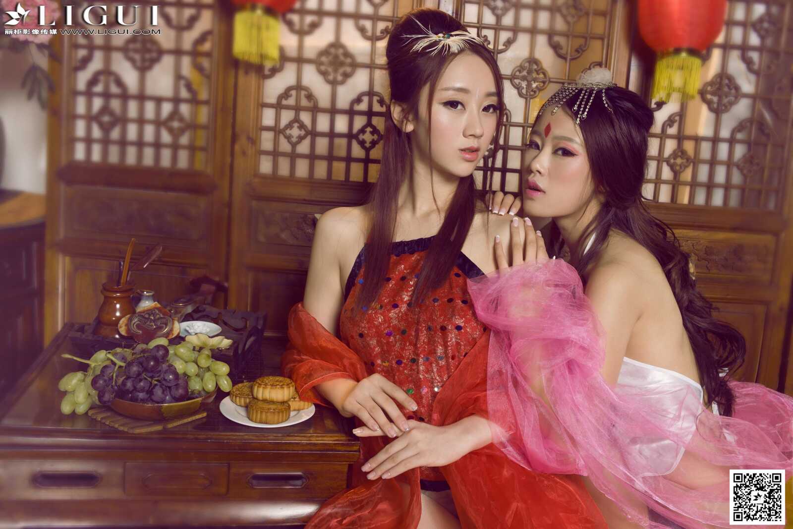 Model 语寒、然然《薄纱肚兜古典美人》 [丽柜Li第9张