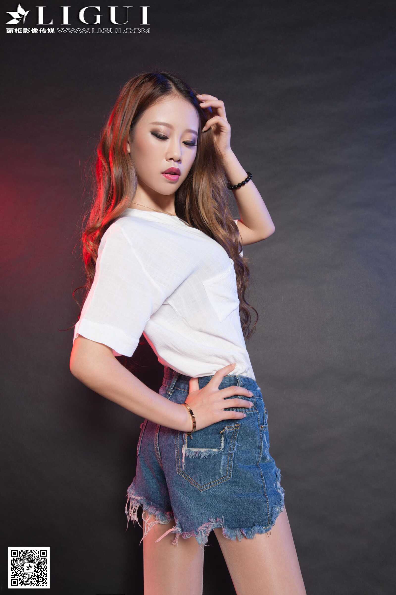 Model 语寒《牛仔热裤高跟》 [丽柜LiGui] 美腿玉足第14张