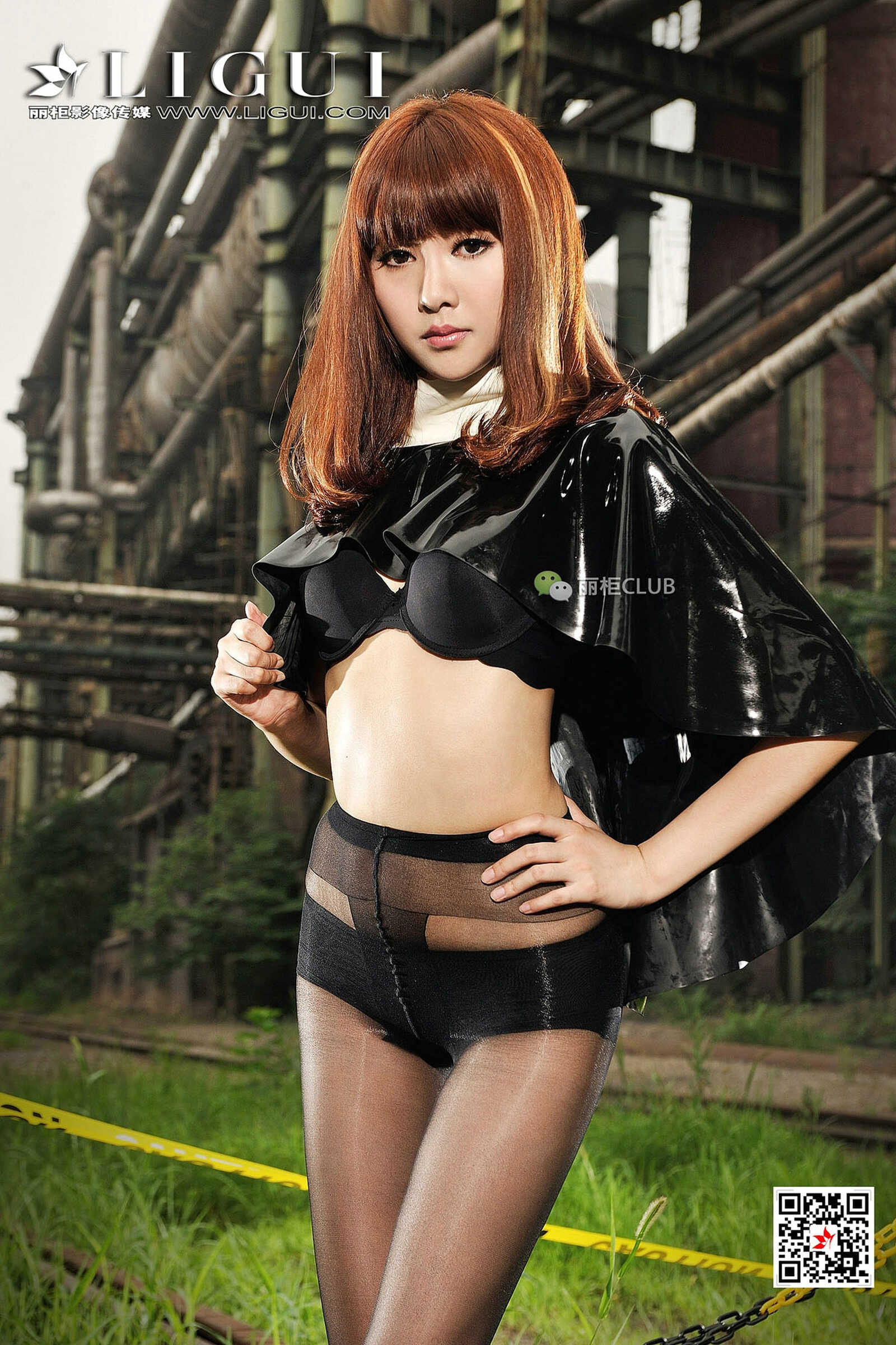 Model 笑笑《废旧火车道黑丝美脚》 [丽柜Ligui] 写第5张