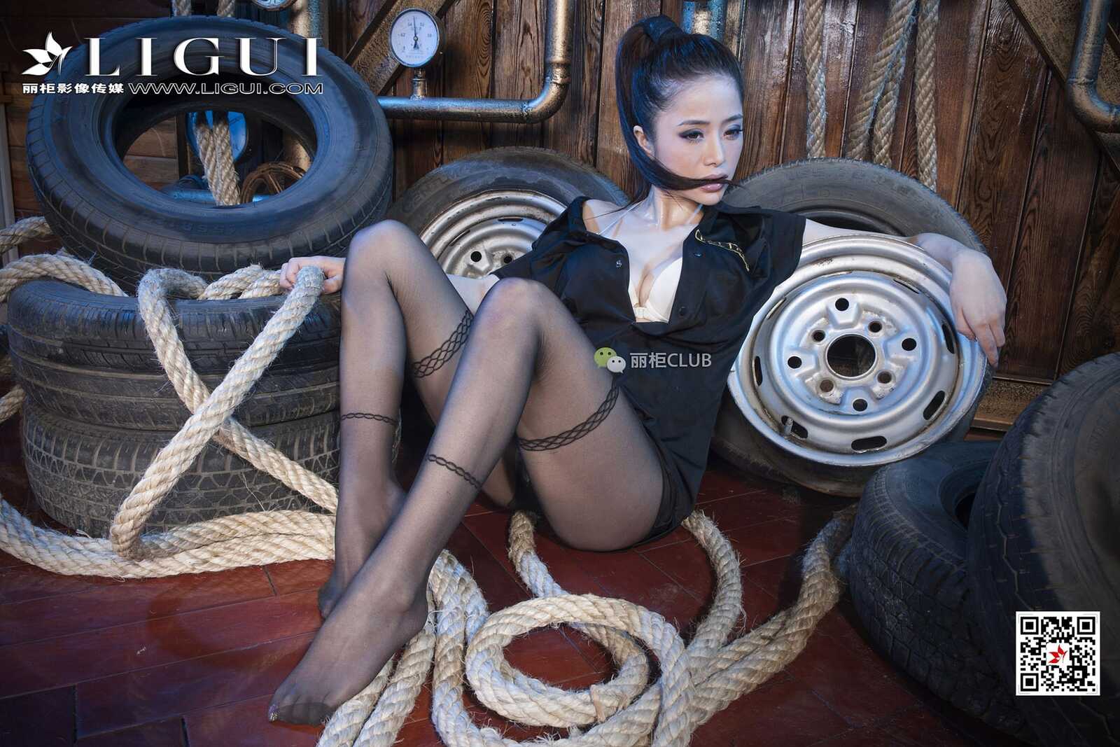 Mode 袁颖芬《黑丝高跟绳艺》 [丽柜Ligui] 写真集第5张