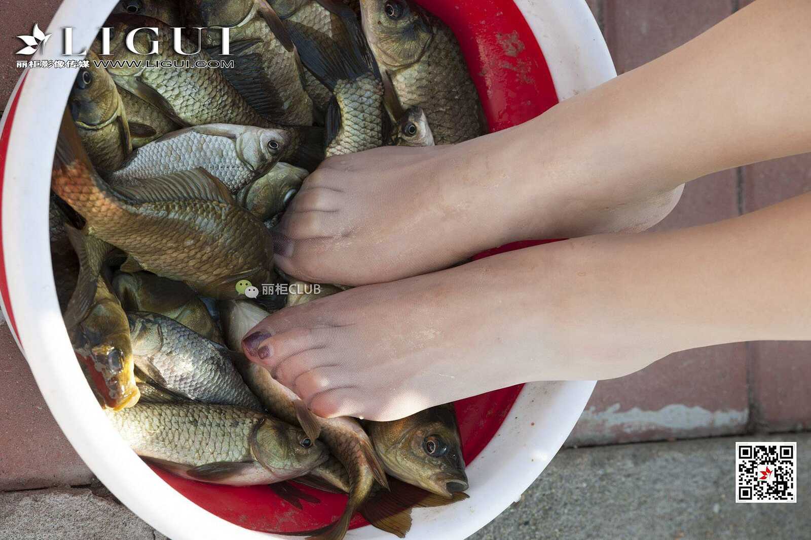 腿模筱筱&amp;amp;然然《钓鱼丝足》 [丽柜LIGUI] 美腿玉第6张