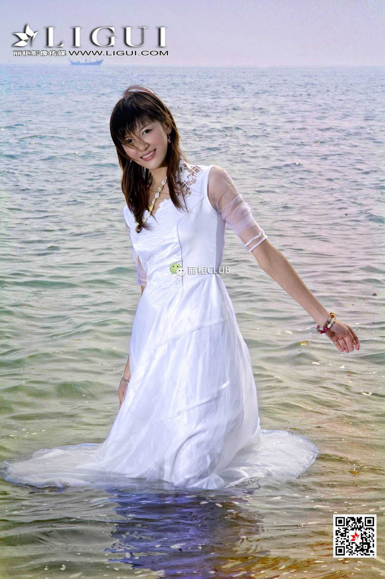 菲儿《沙滩婚纱》 [丽柜LIGUI] 网络丽人 写真集第5张