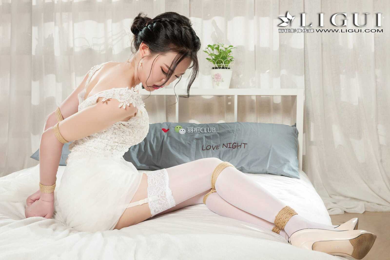 腿模敏儿《白丝绳艺》 [丽柜Ligui] 网络丽人 美腿第11张