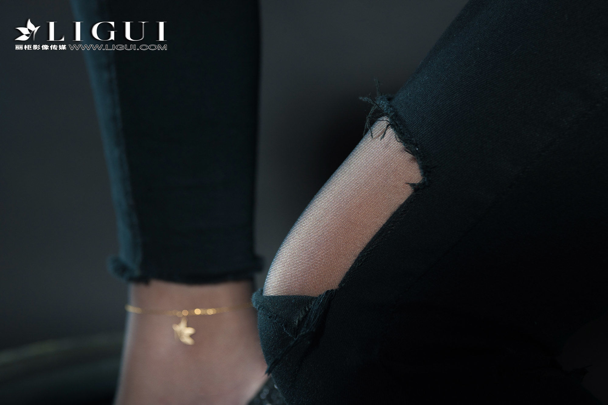 赵维拉《牛仔黑丝女郎》 [丽柜Ligui] 网络丽人 写第16张