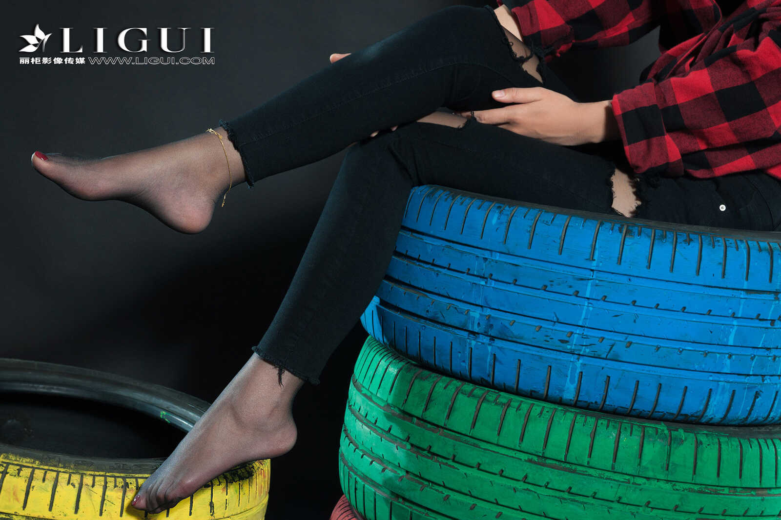 赵维拉《牛仔黑丝女郎》 [丽柜Ligui] 网络丽人 写第8张